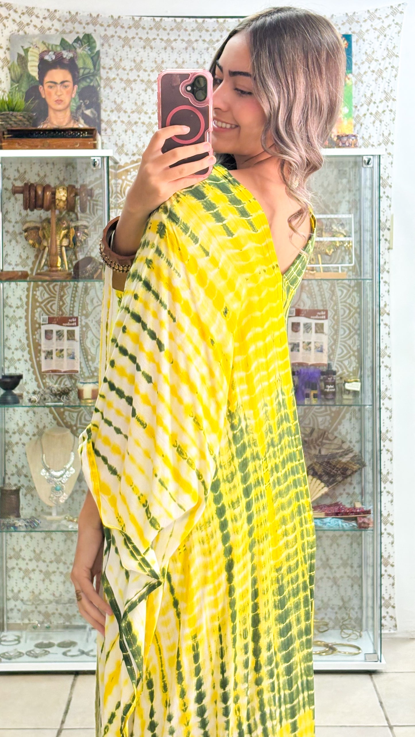 Soraia Kaftan Dress-Yellow