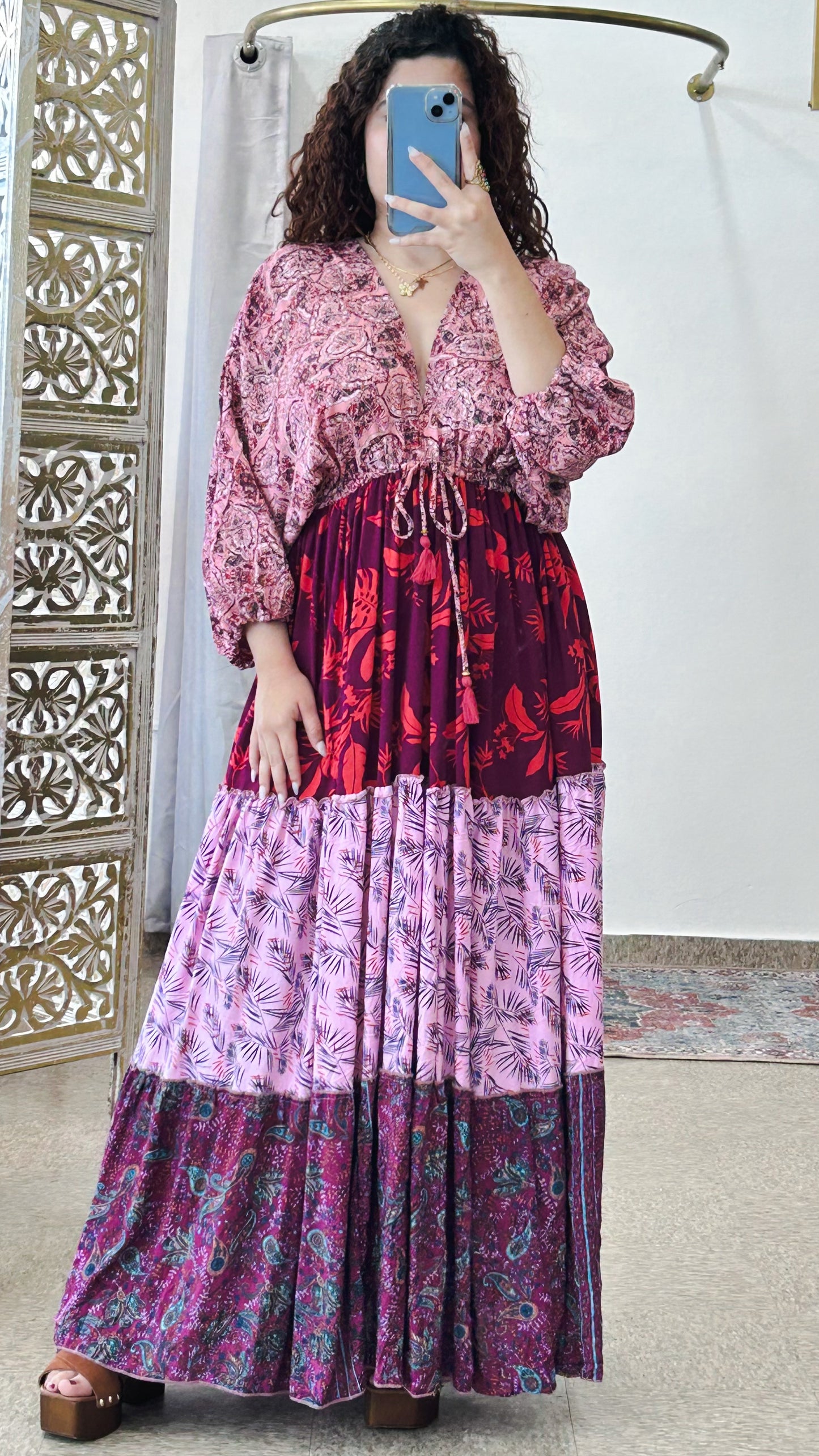 Nelly Patchwork Maxi Dress