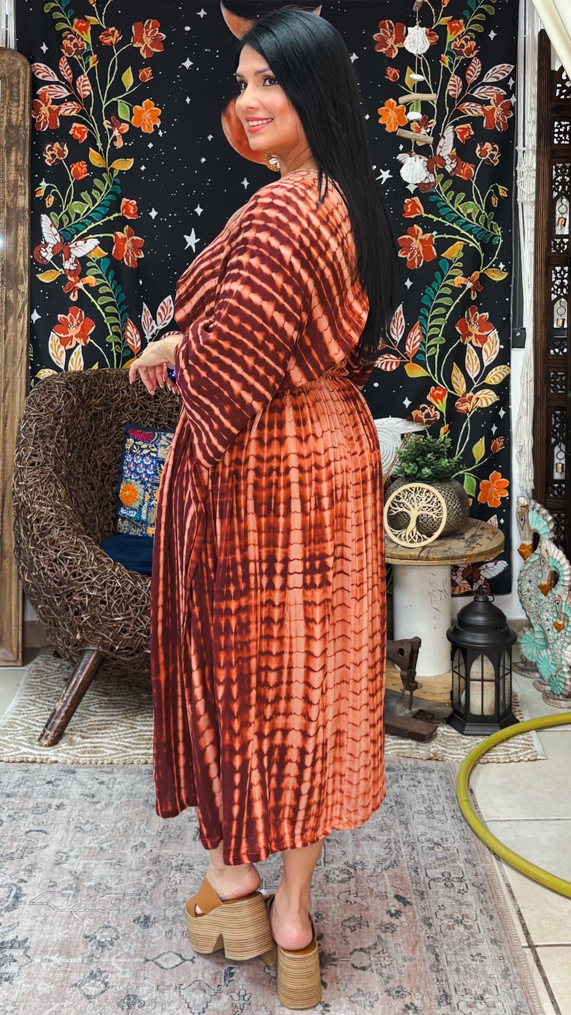 Vellamar Kaftan Midi Dress