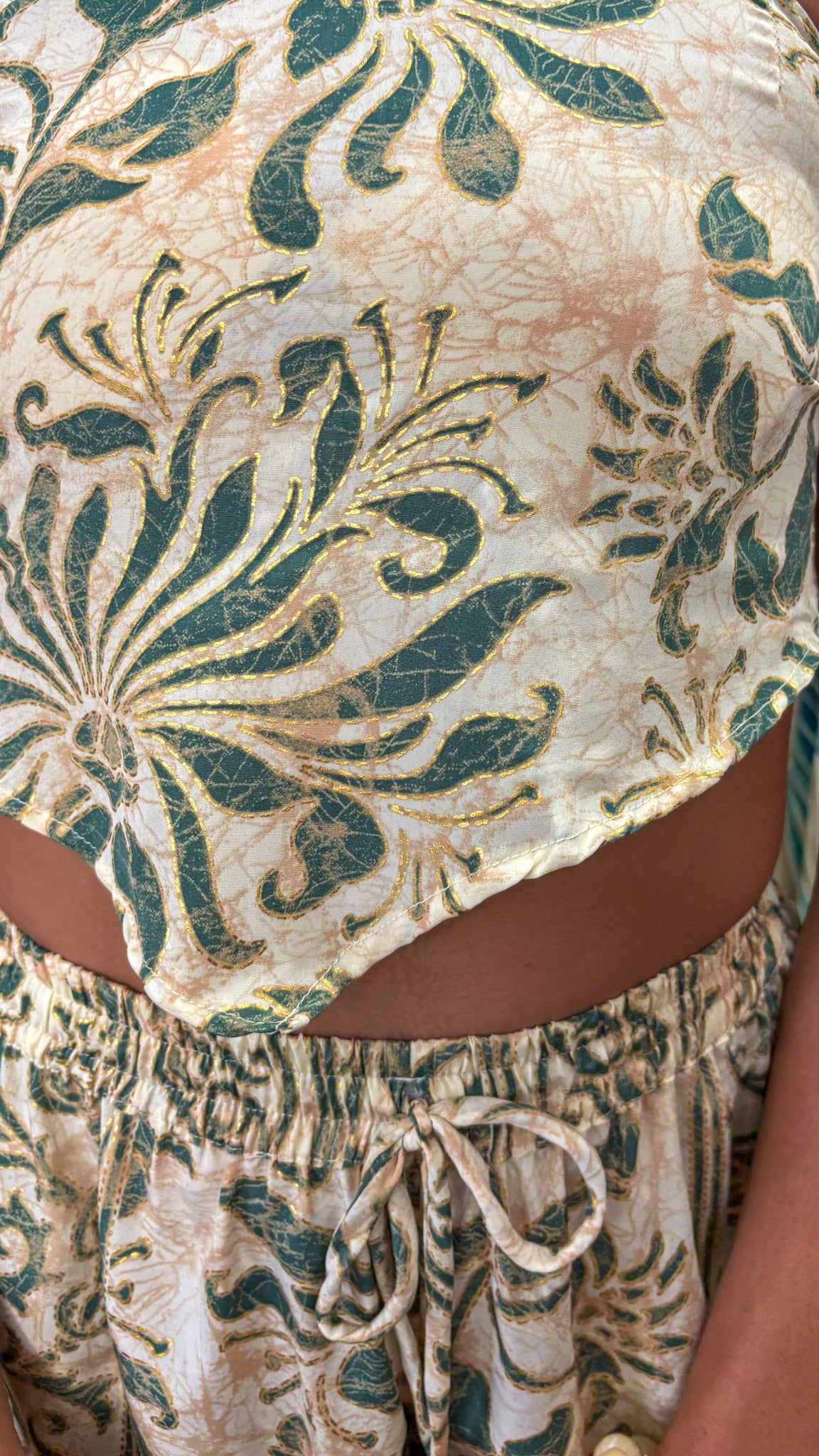 Boho Paisley Side-Slit Pants