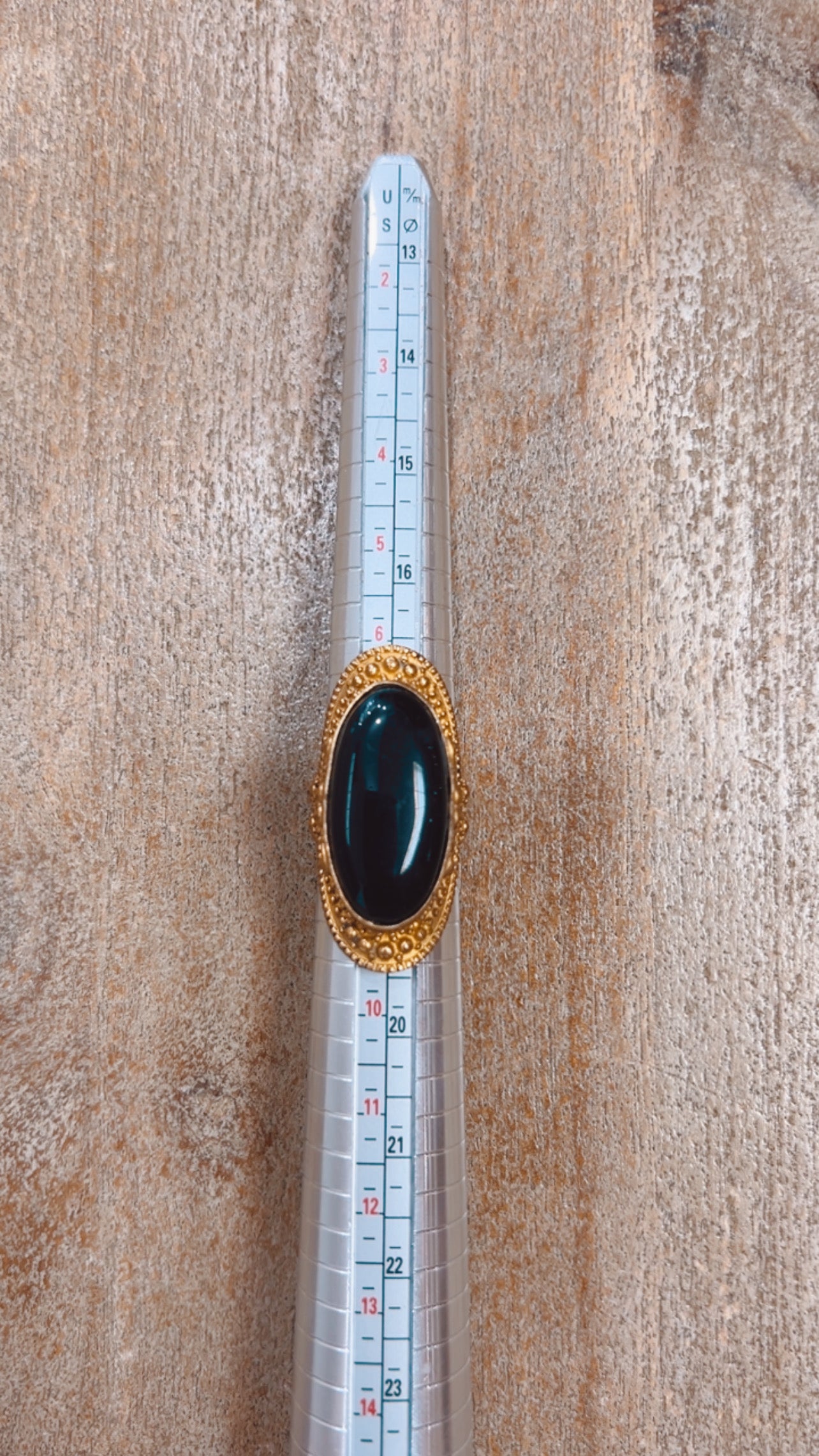 Stone Brass Ring