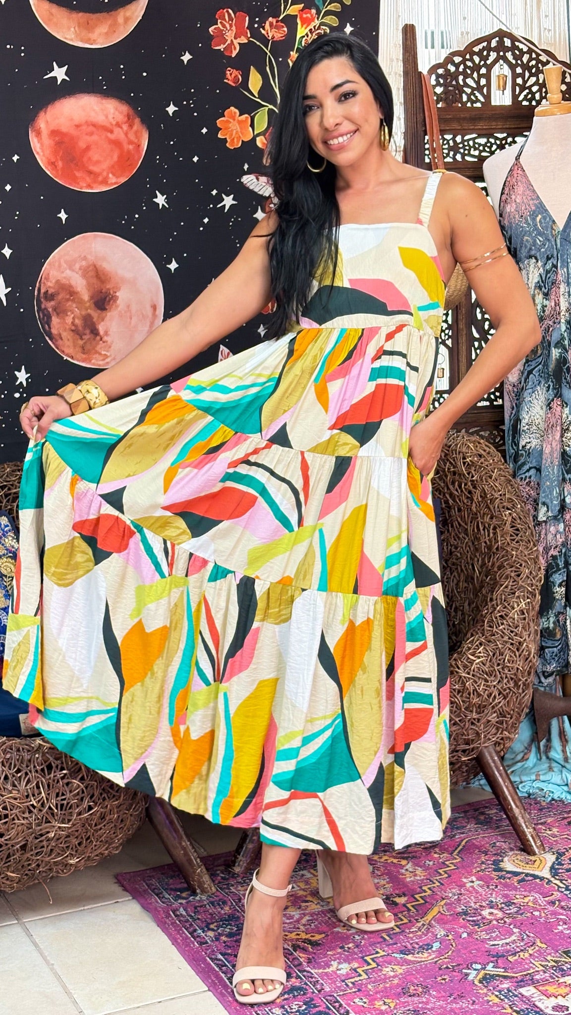 Cassia Maxi Dress-Multicolor