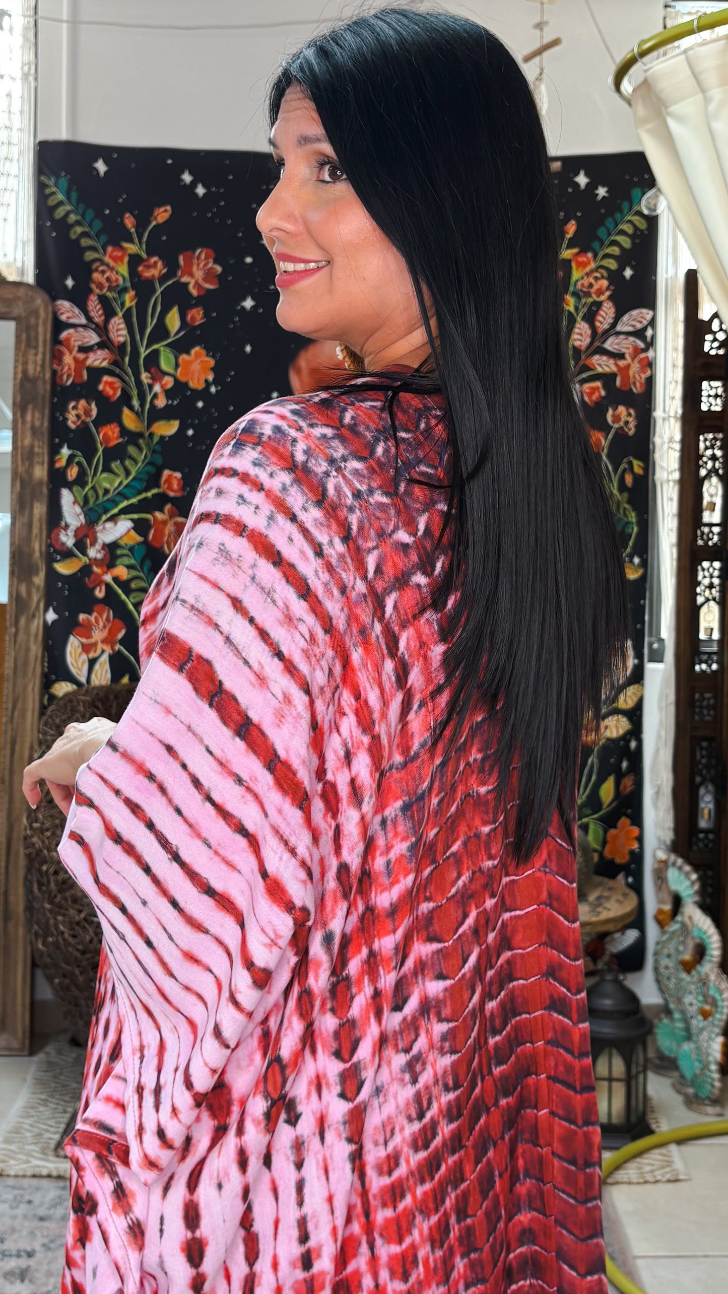 Soraia Kaftan Midi Dress-Pink