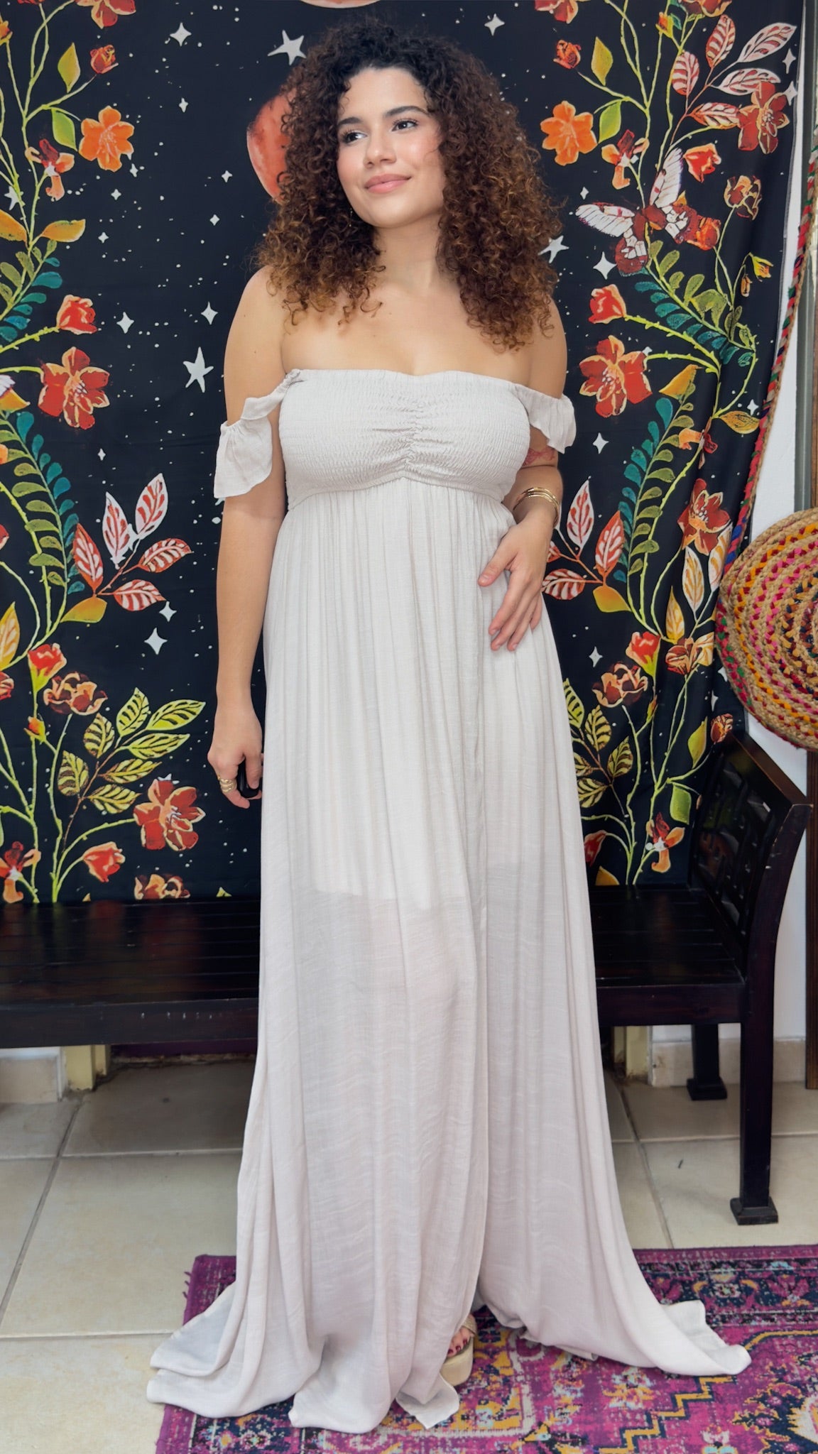 cream gypsy dress SPELL & THE GYPSY COLLECTIVE Imogen Embroidered Party Dress - cream