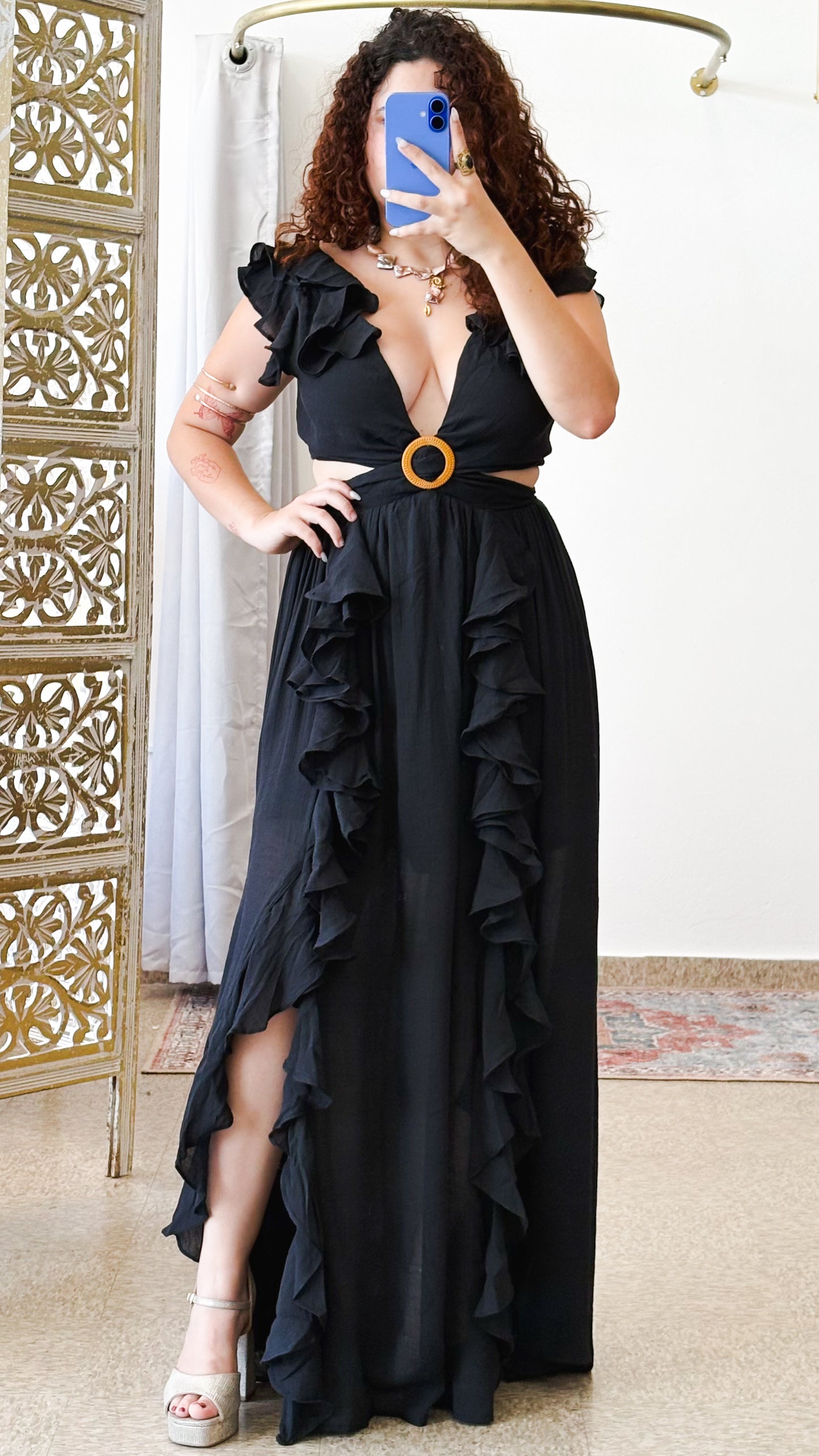 Falifa Maxi Dress-Black