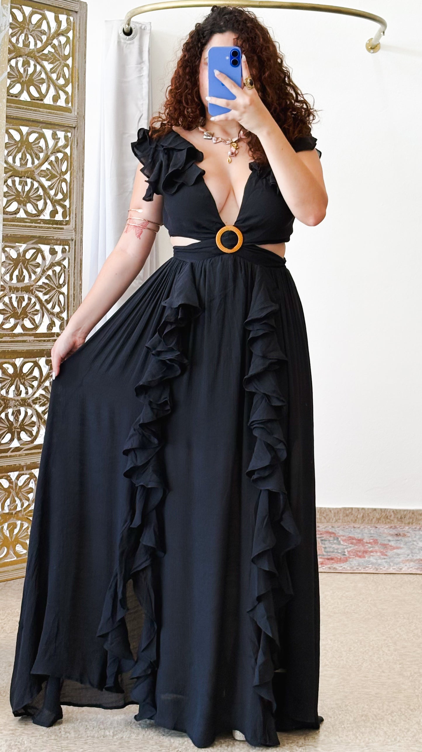 Falifa Maxi Dress-Black