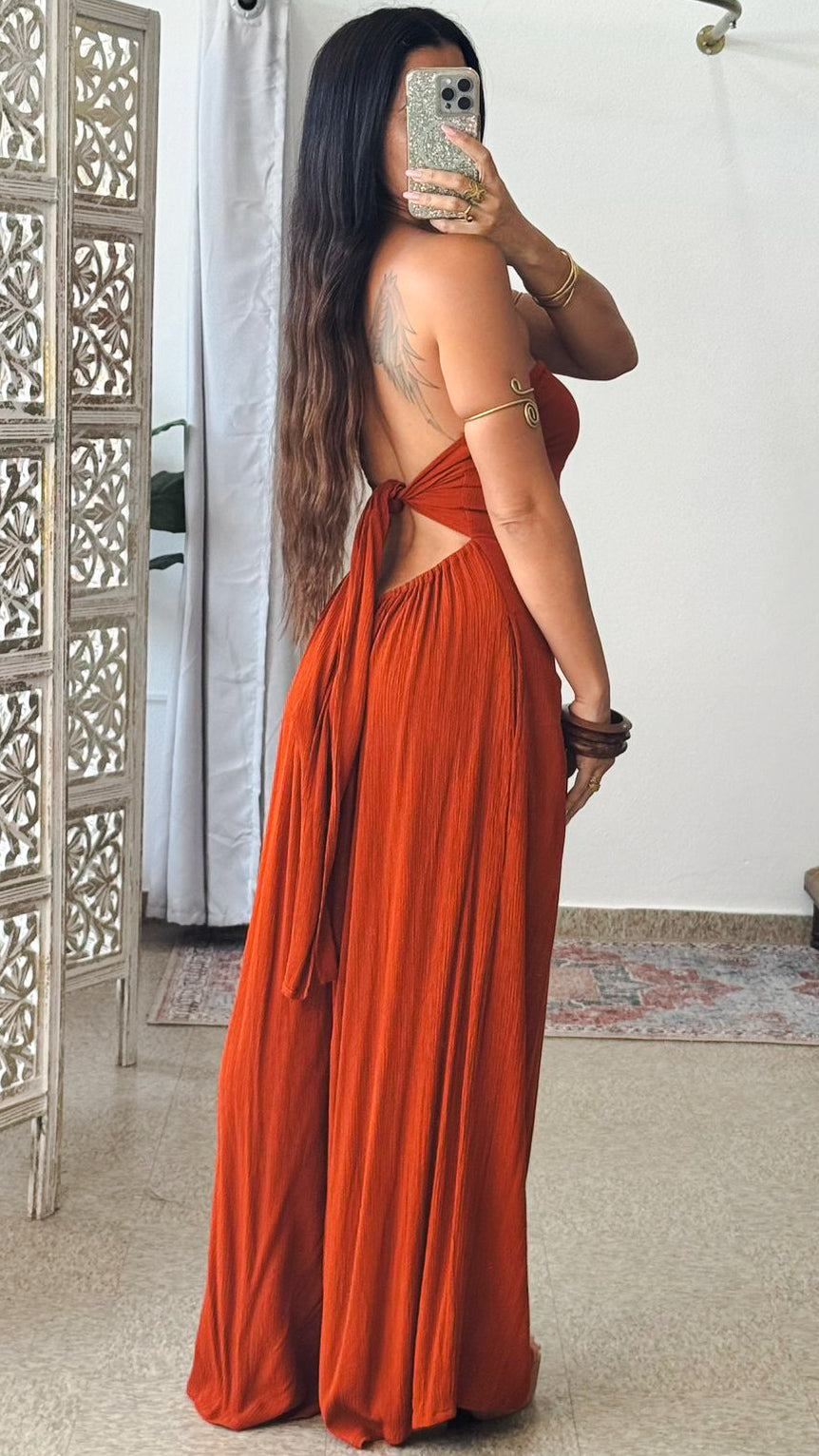 Caelum Jumpsuit-Terracotta