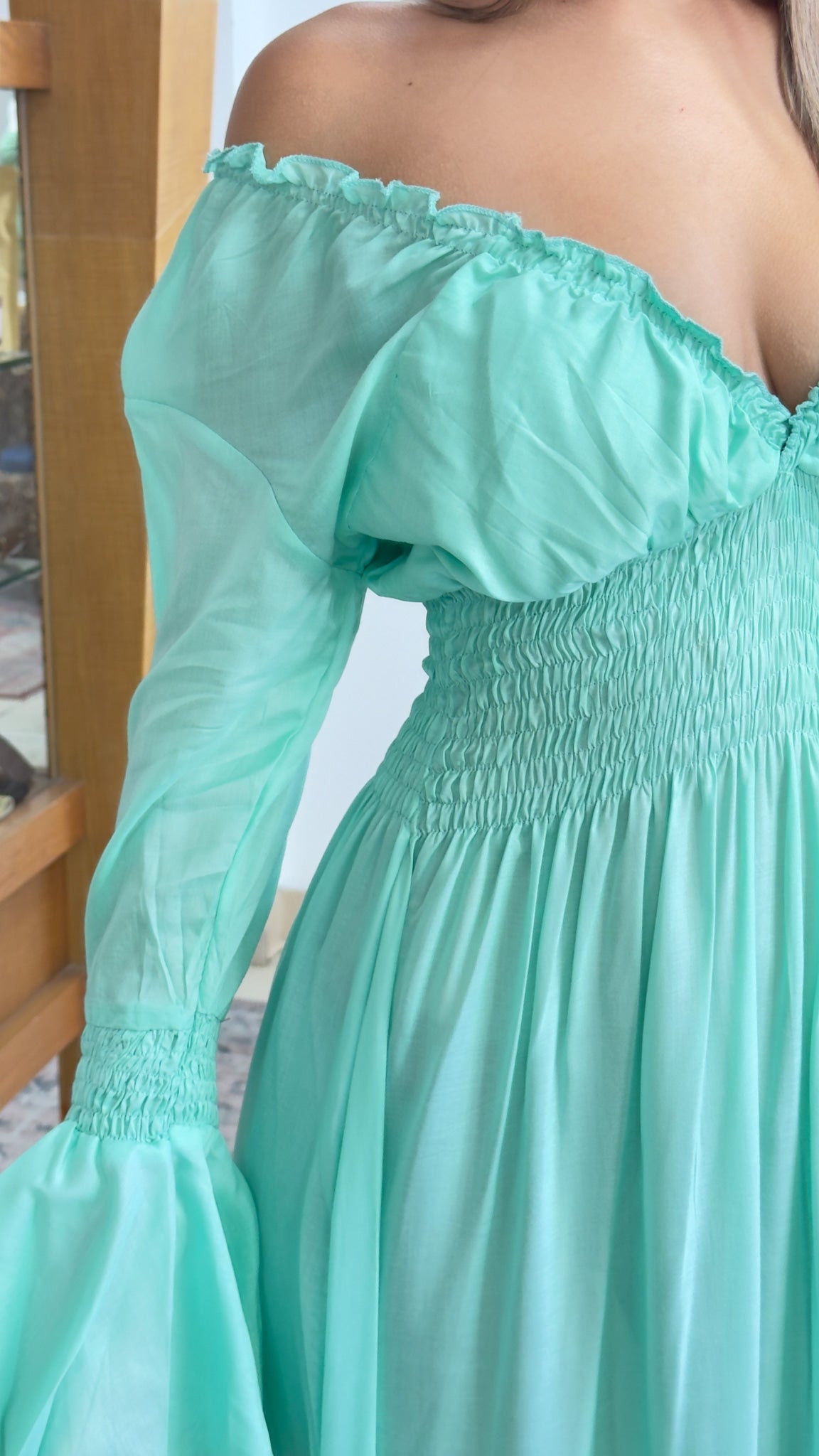 Lilith Maxi Dress-Mint