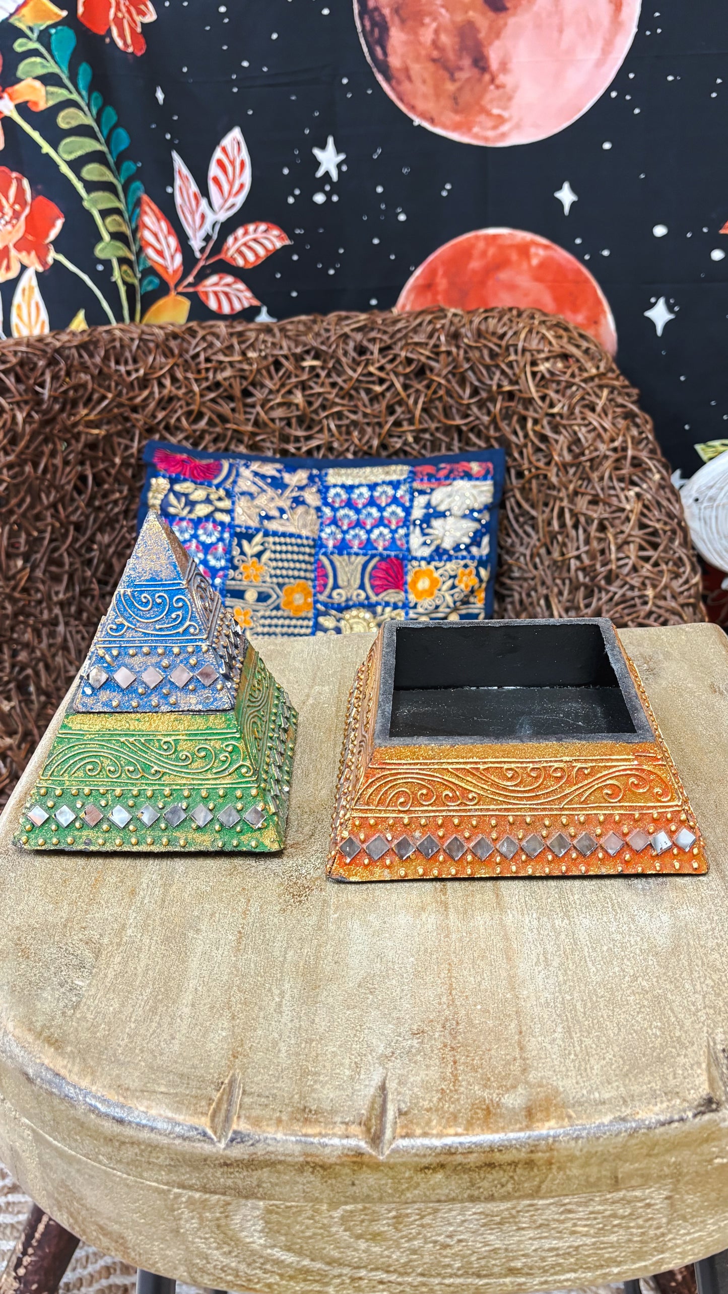 Chakra Pyramid Jewelry Box