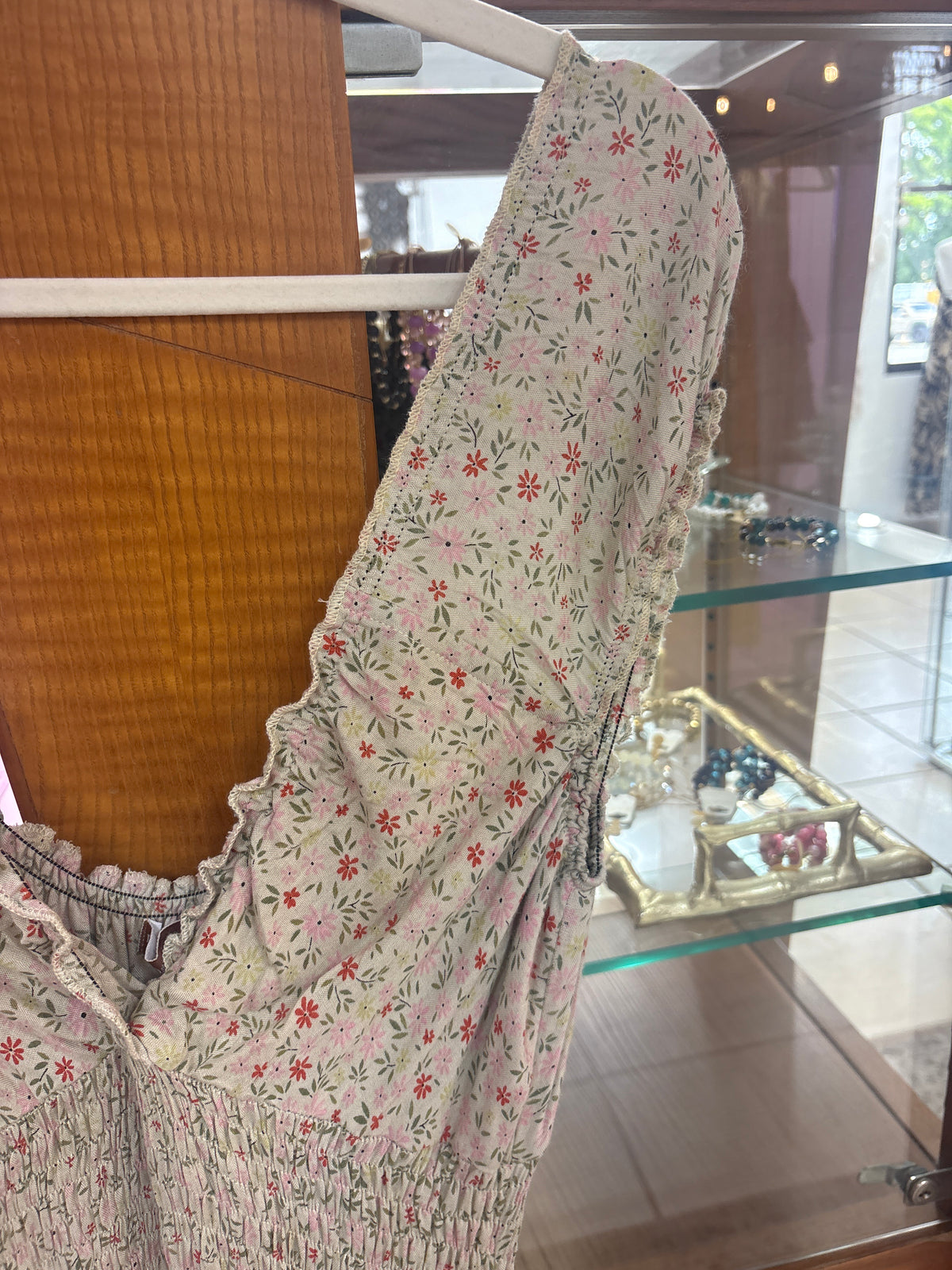 Damage Peasant Maxi Dress