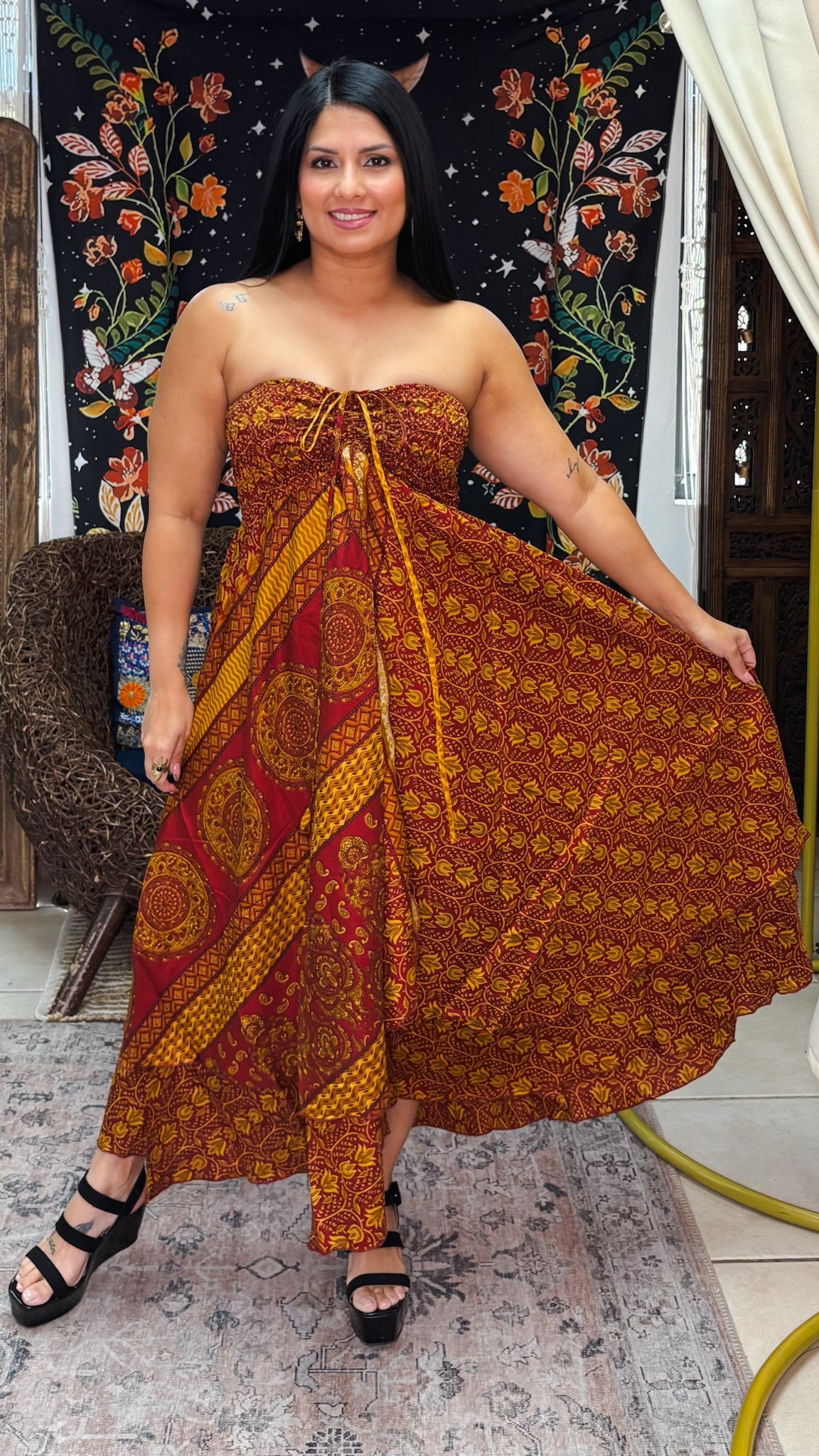 Kalinda Dress/Skirt-Burnt Orange