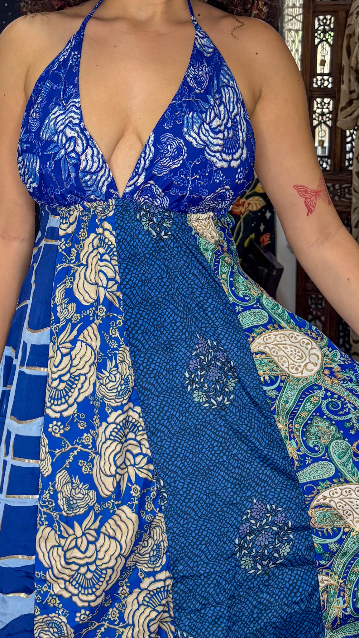 Boho Back Patchwork Dress
