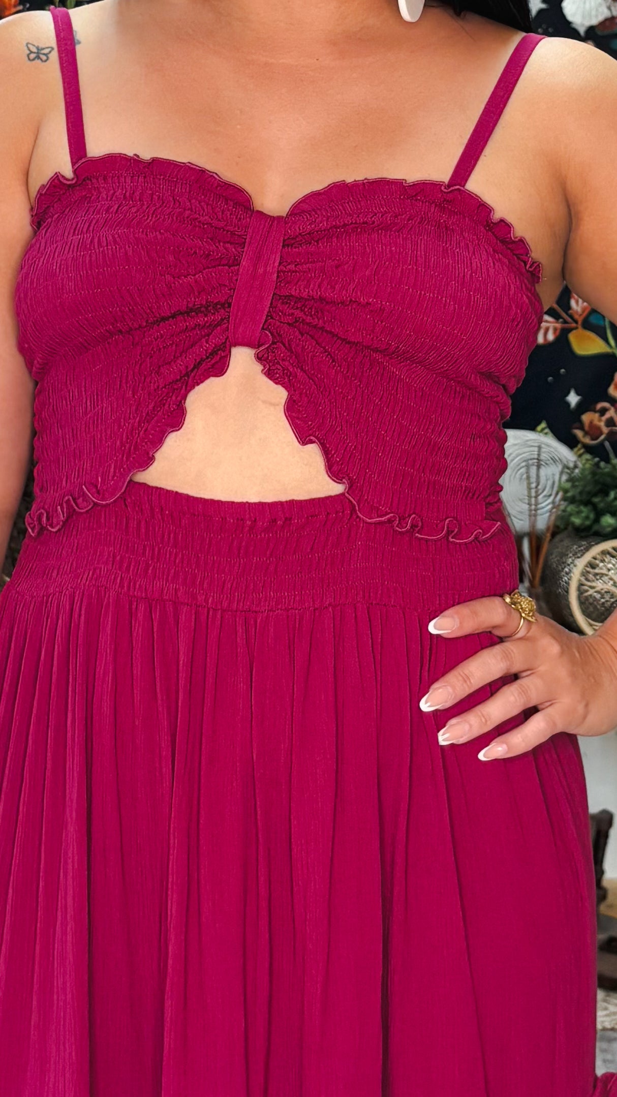 Taro Maxi Dress-Magenta