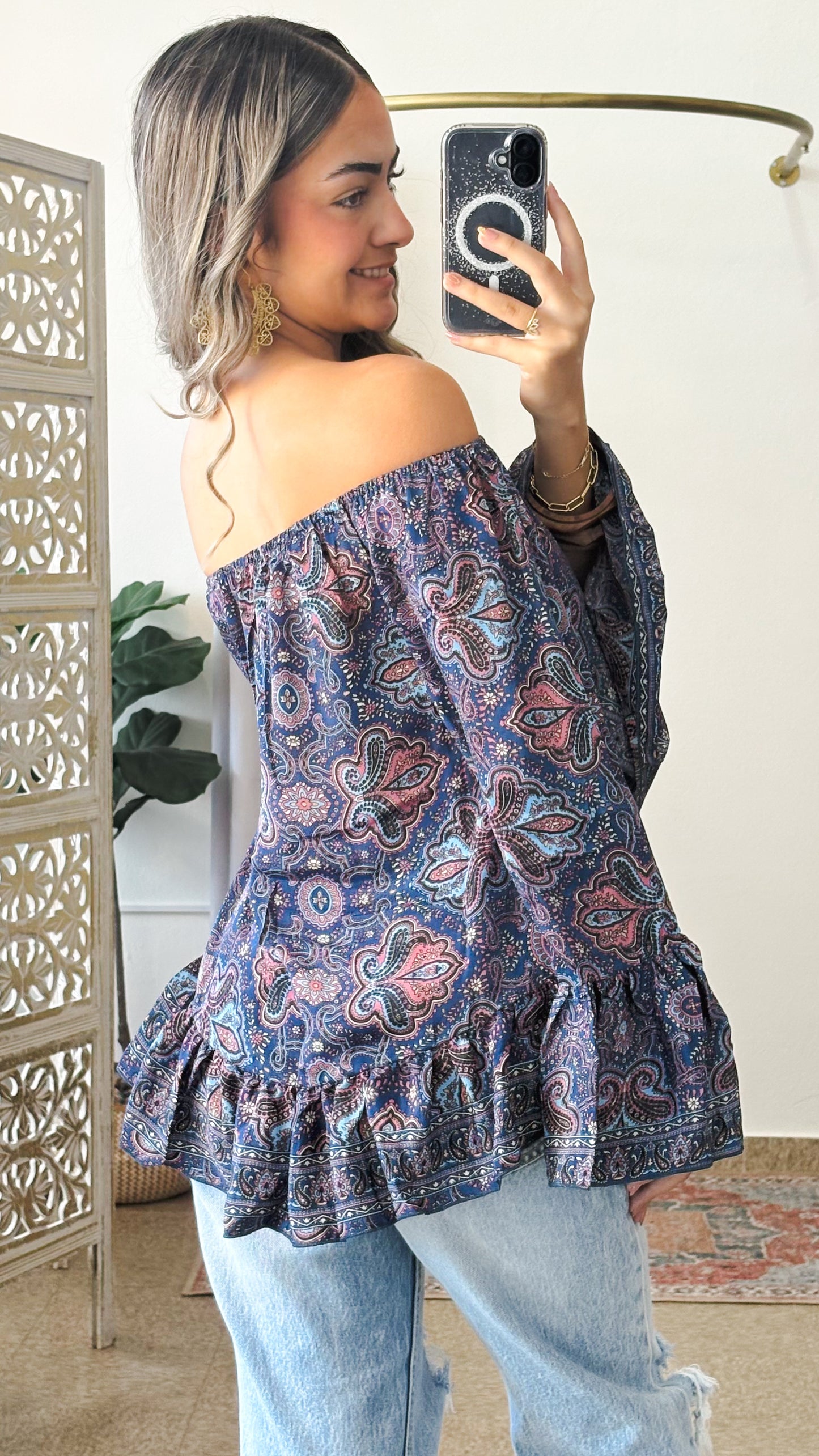 Hippie Off The Shoulder Top