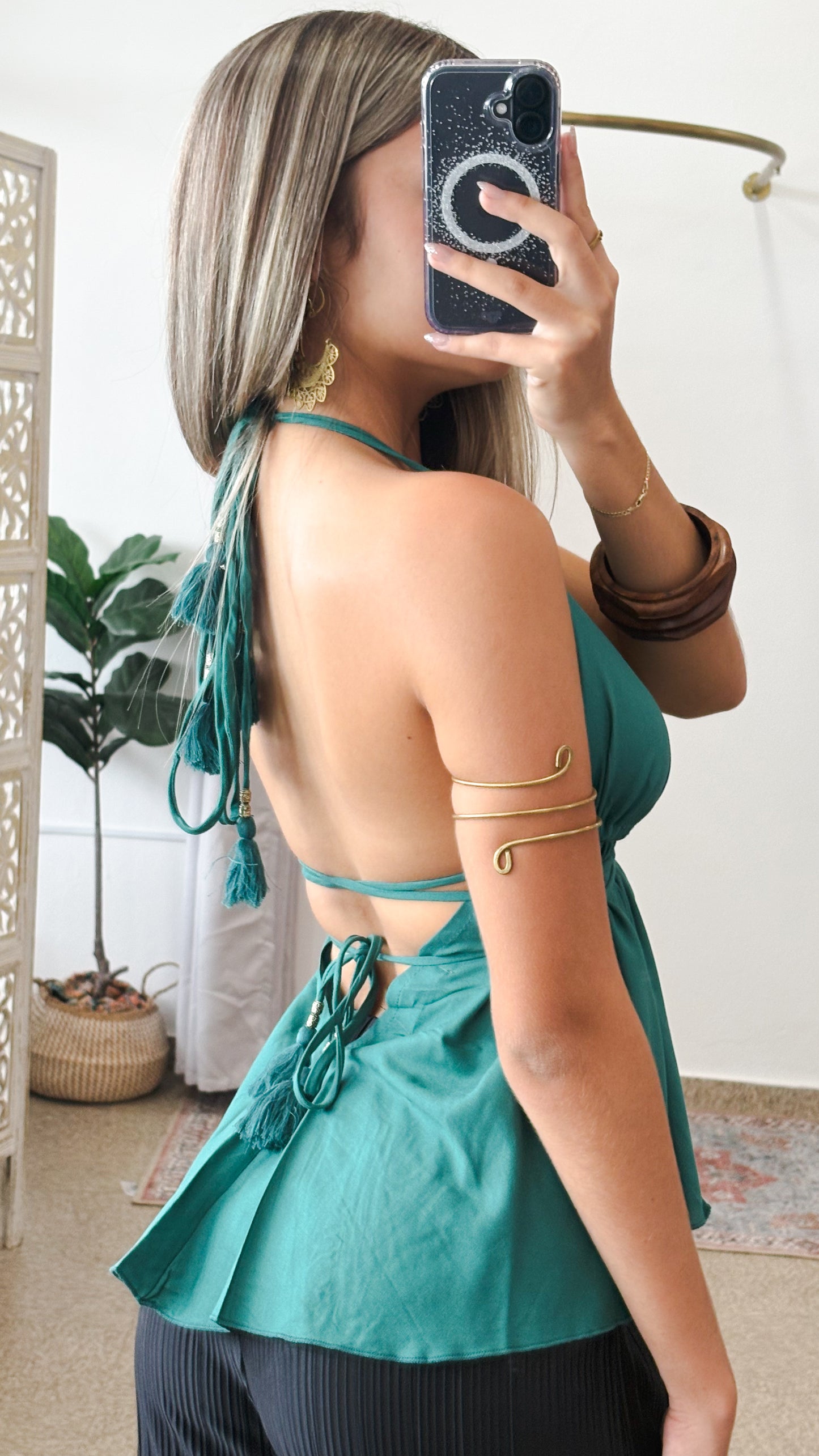 Bohemian Top- Green