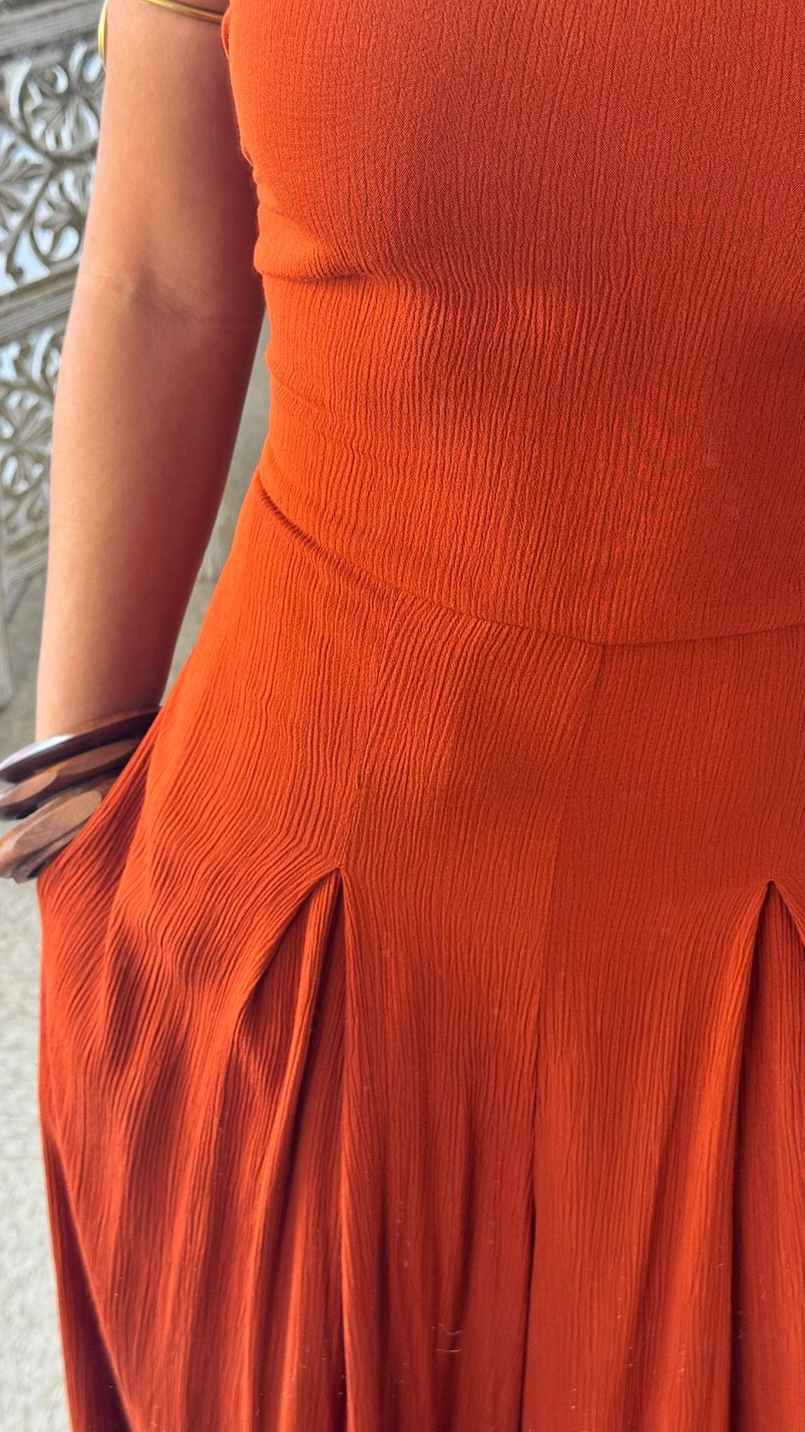 Caelum Jumpsuit-Terracotta