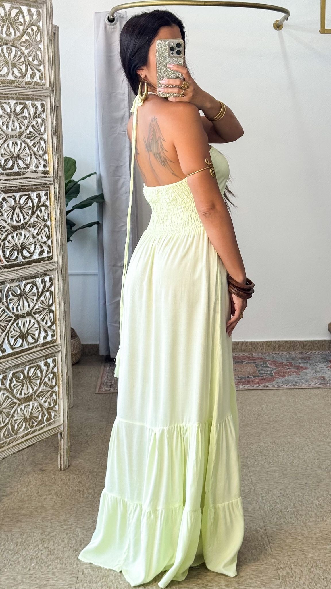 Damage Valeska Dress-Lime