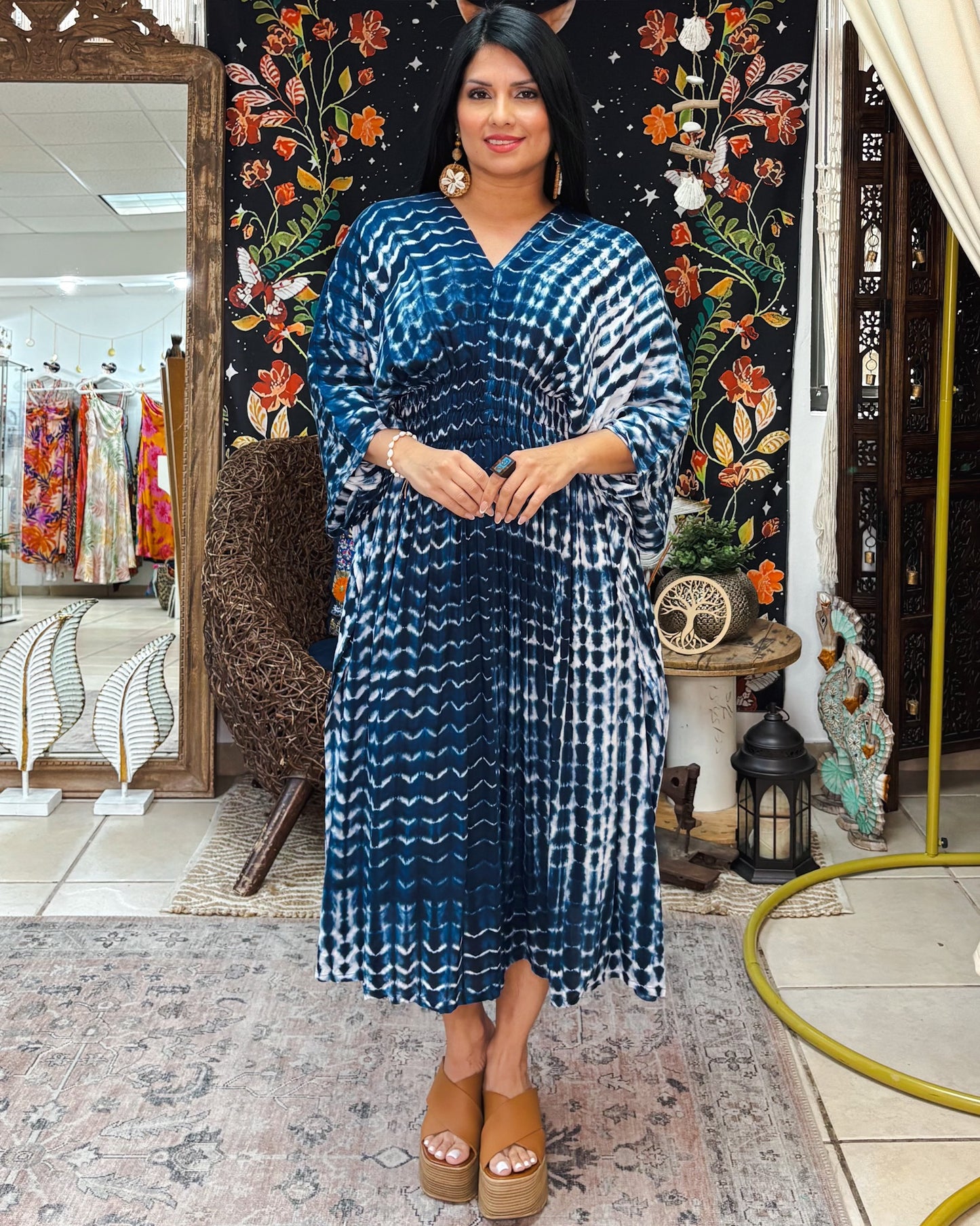 Vellamar Kaftan Midi Dress
