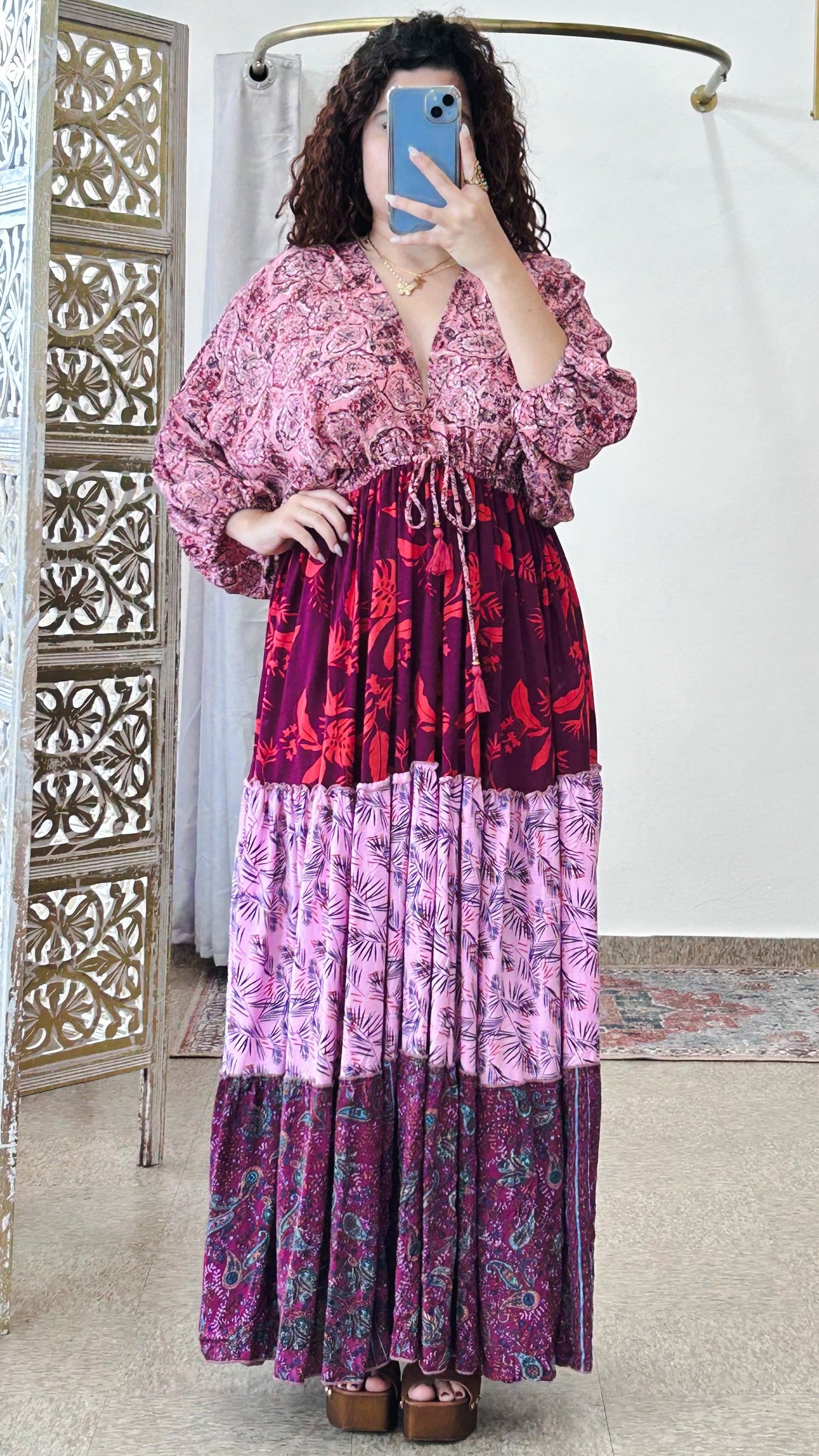 Nelly Patchwork Maxi Dress