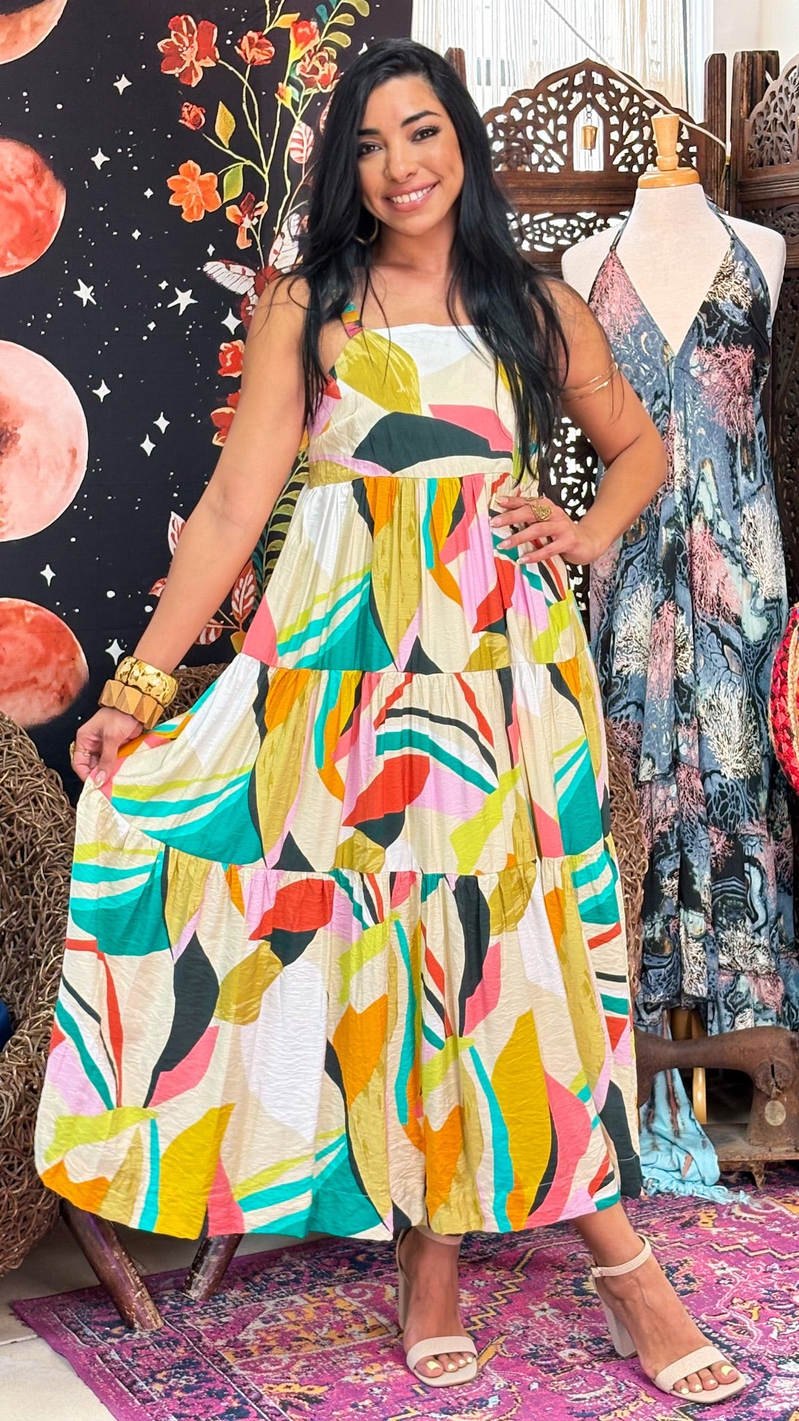 Cassia Maxi Dress-Multicolor