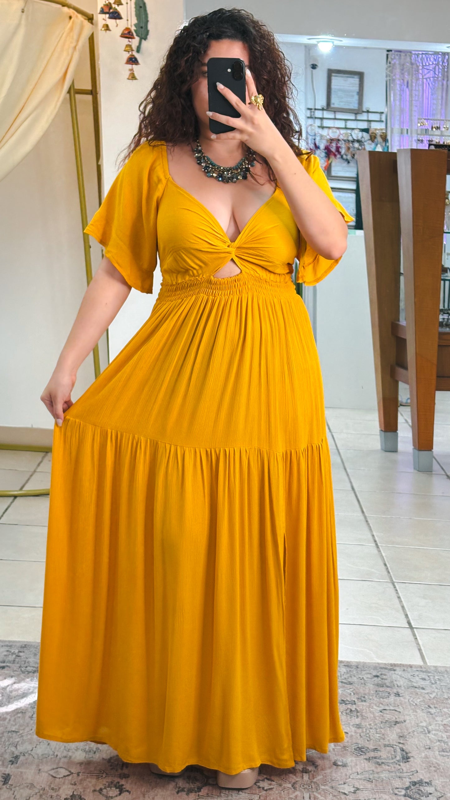 Bohemo Dress-Yellow