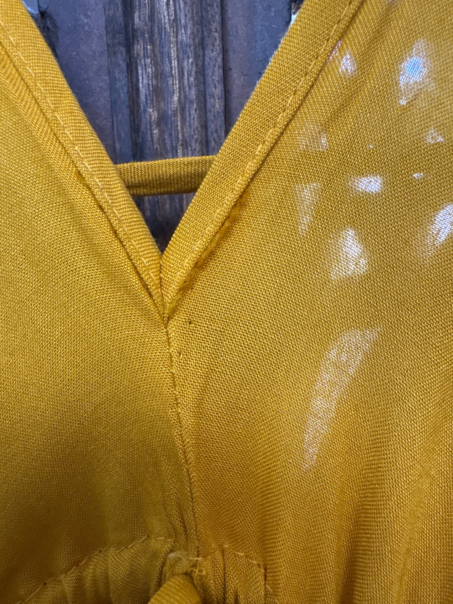 Damage Amazing Ruffle Dress-Gold