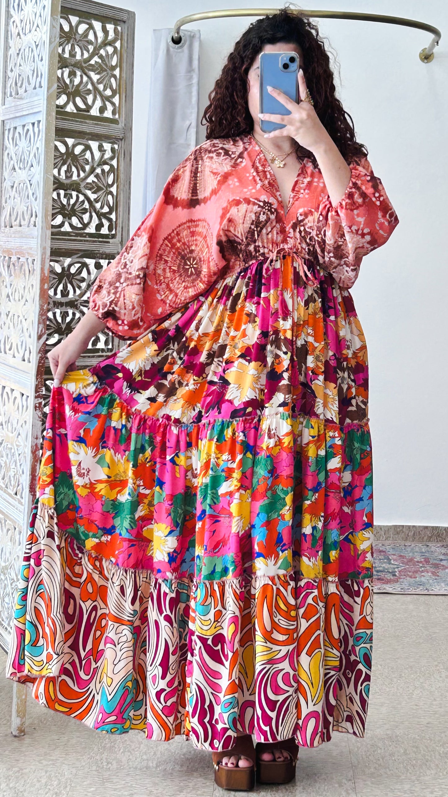 Nelly Patchwork Maxi Dress