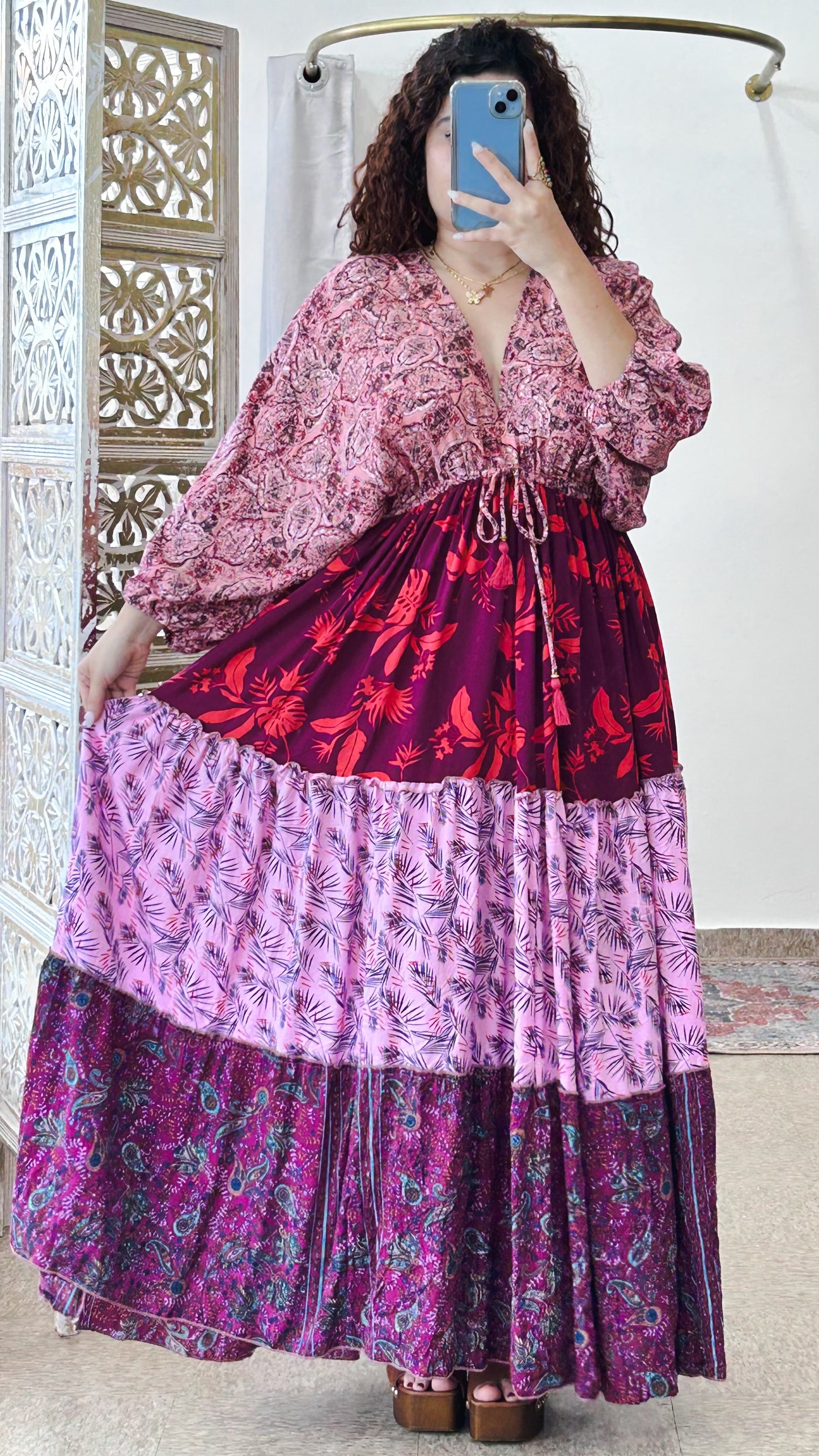 Nelly Patchwork Maxi Dress