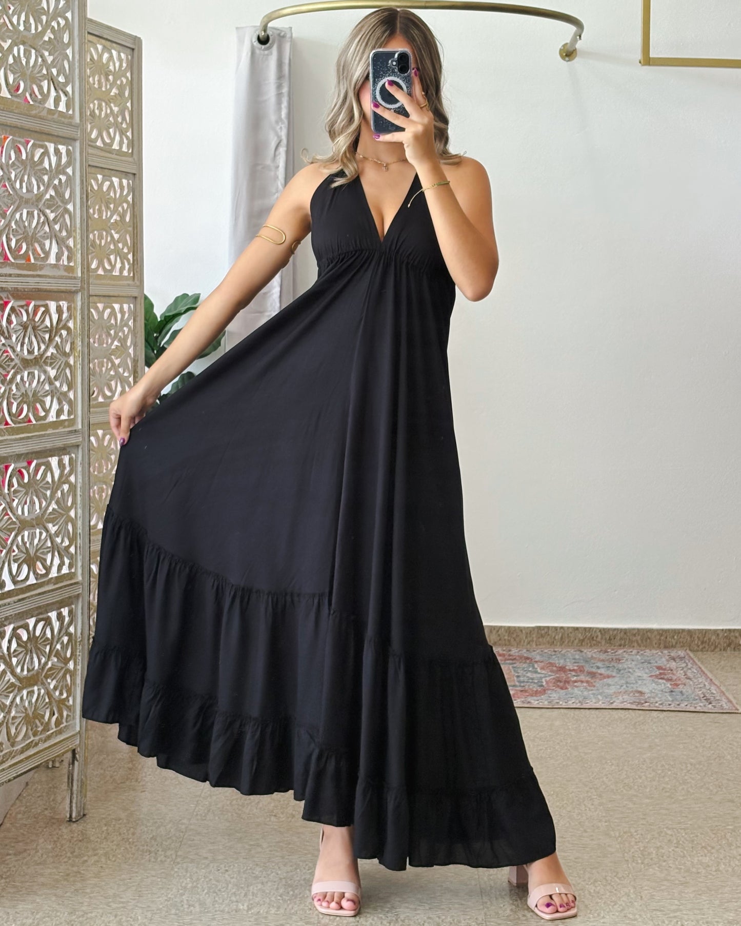 Bohemian Dress-Black