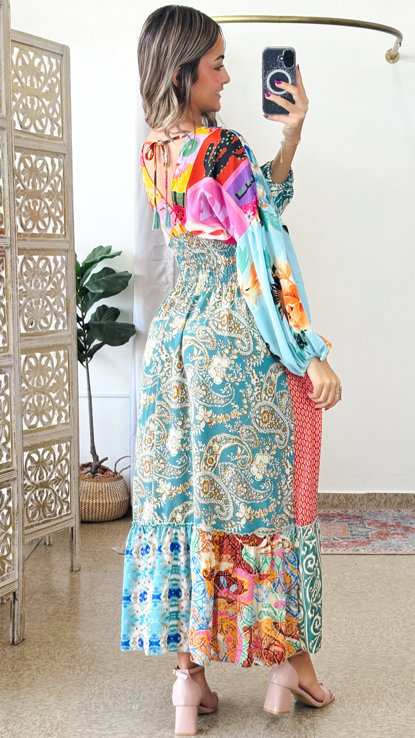 Ahvi Patchwork Maxi Dress