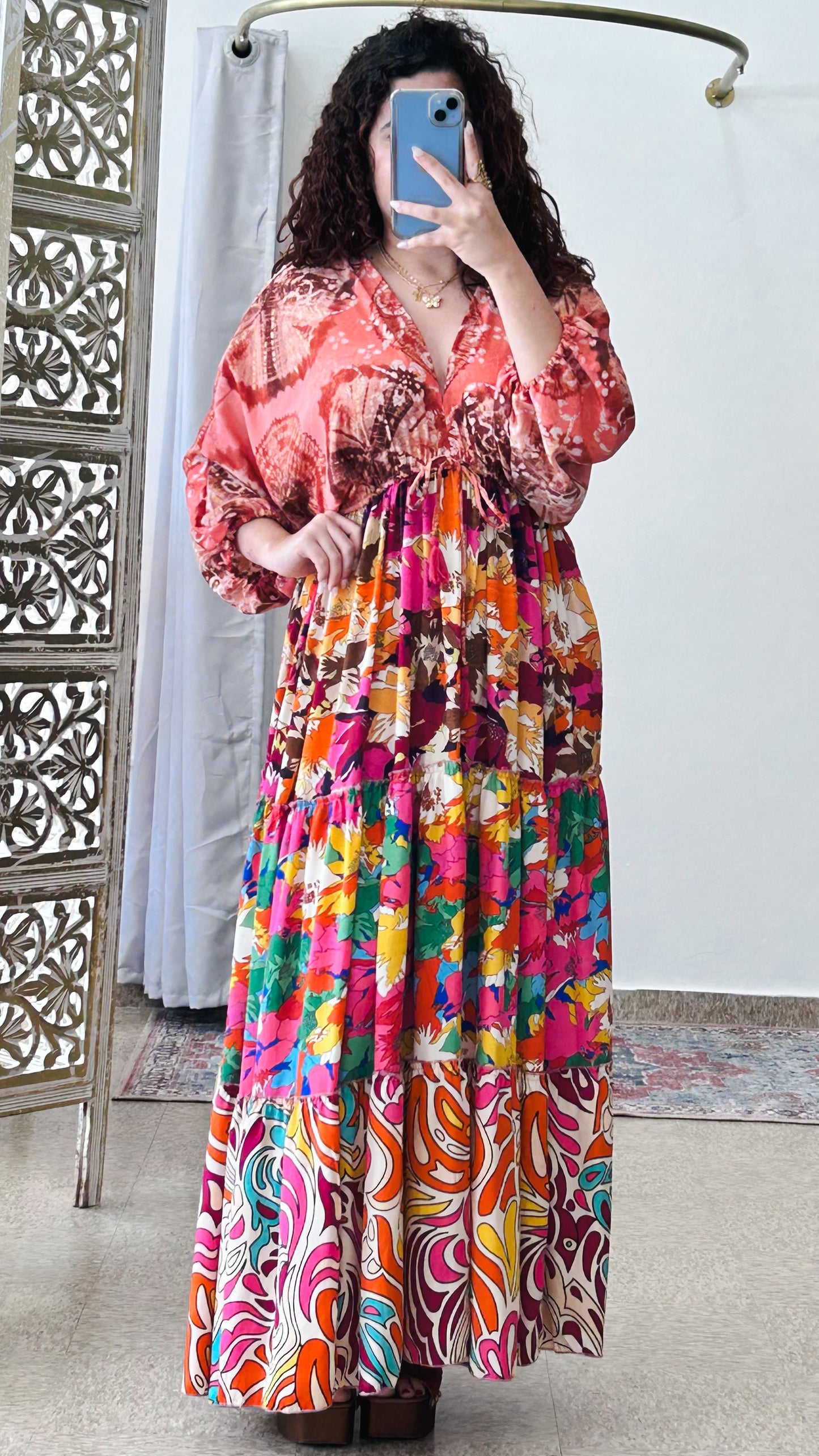 Nelly Patchwork Maxi Dress