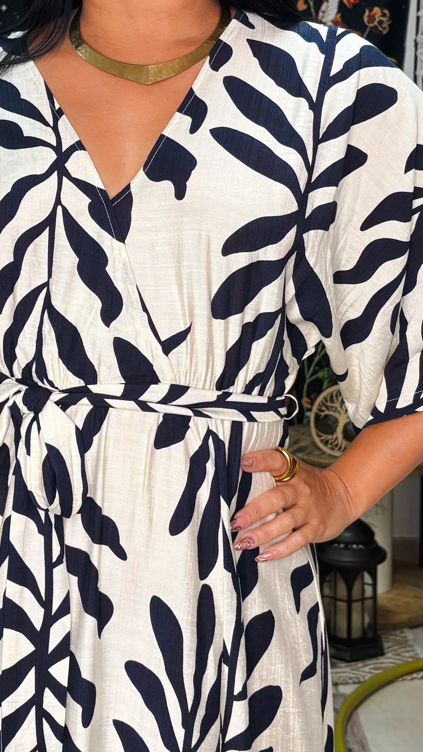 Delilah Maxi Dress-Navy