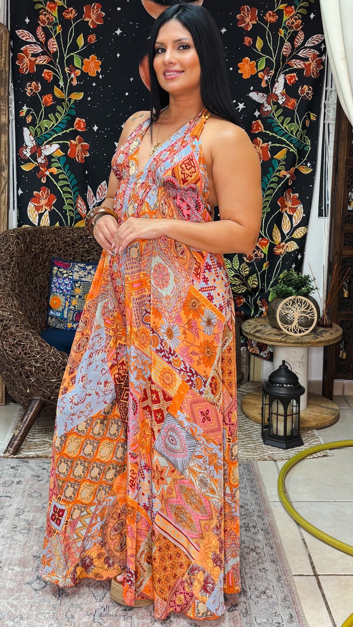 Boheme Whisper Jumpsuit-Orange