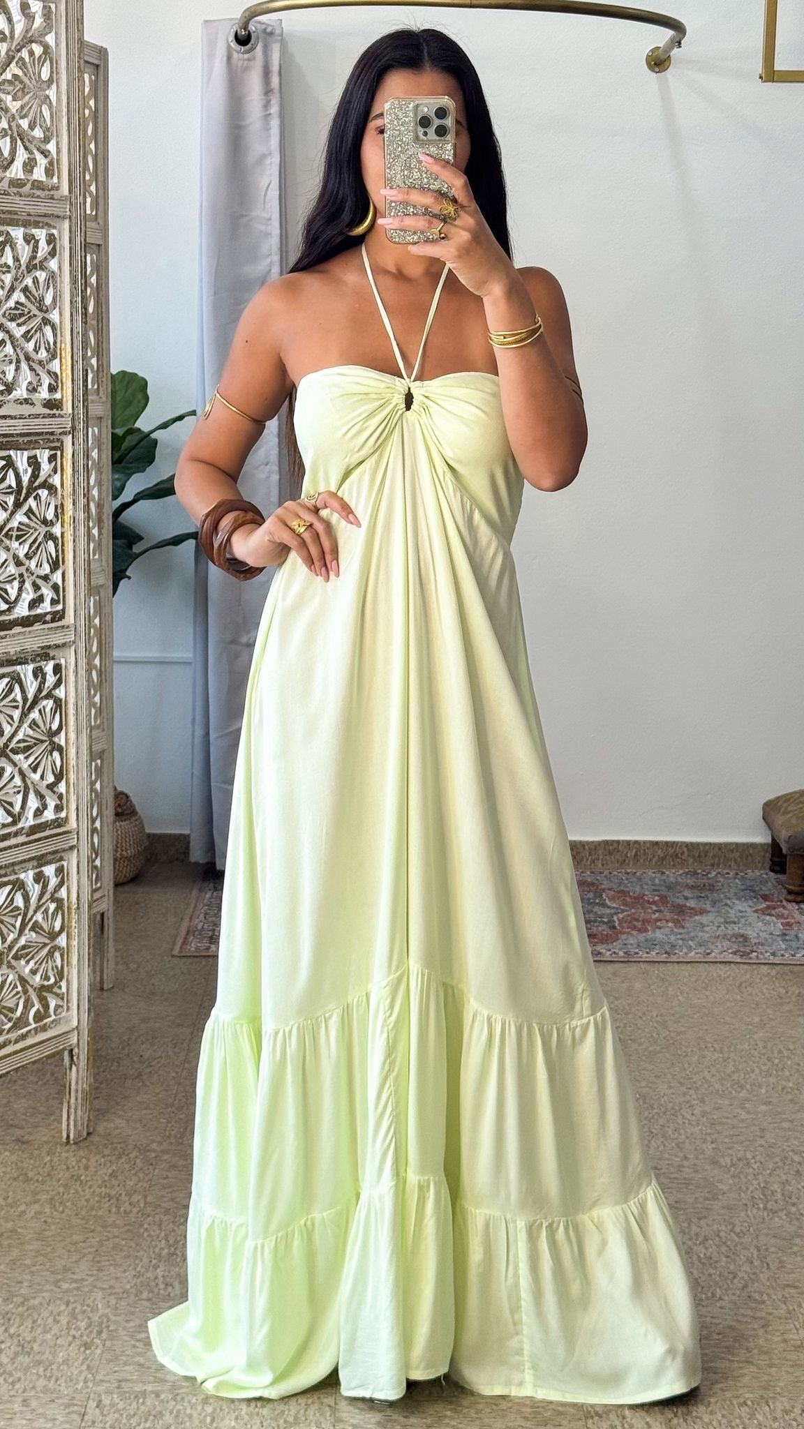 Damage Valeska Dress-Lime