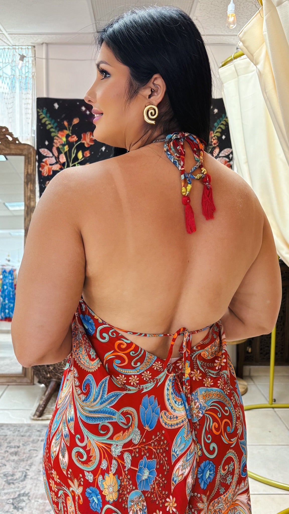 Boheme Whisper Jumpsuit-Red