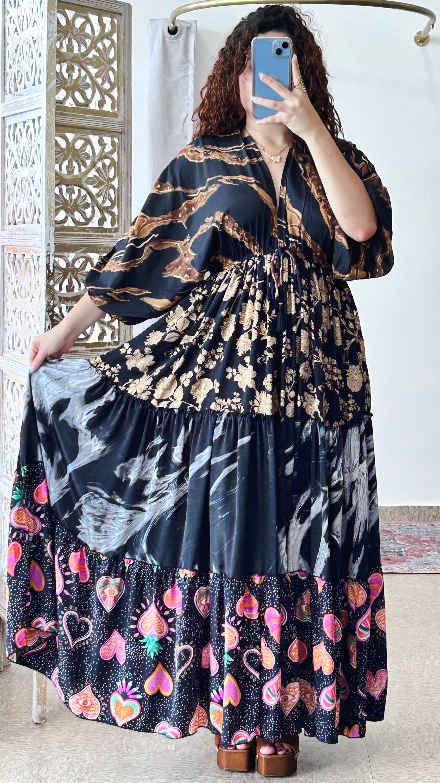 Nelly Patchwork Maxi Dress