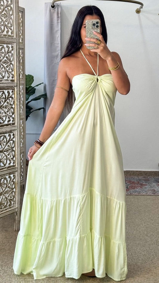 Valeska Dress-Lime