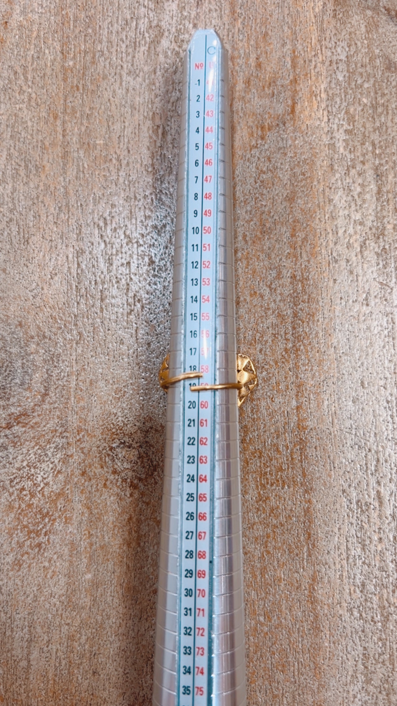 Stone Brass Ring Ajustable