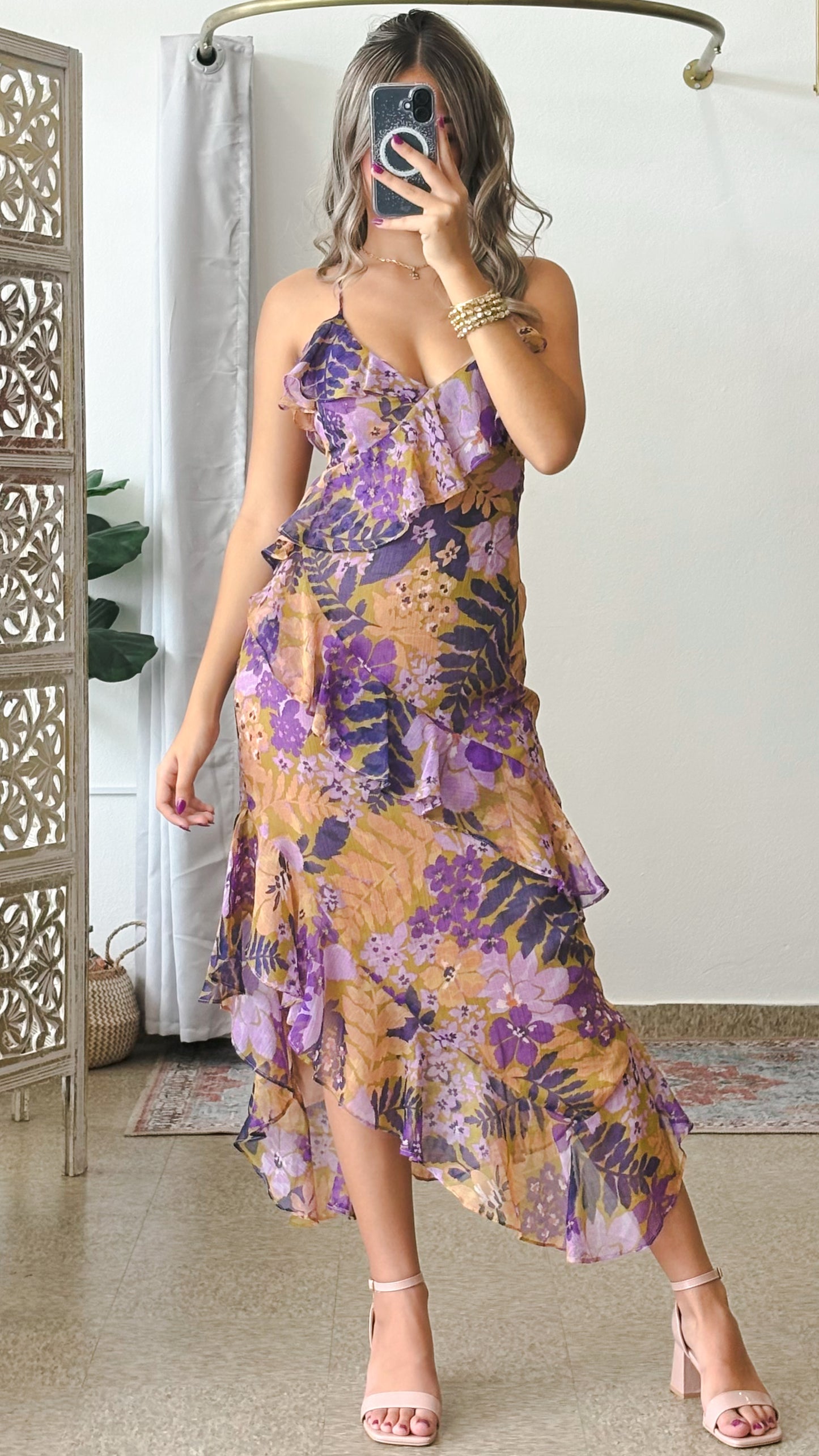Dalia Asymmetrical Violet Dress