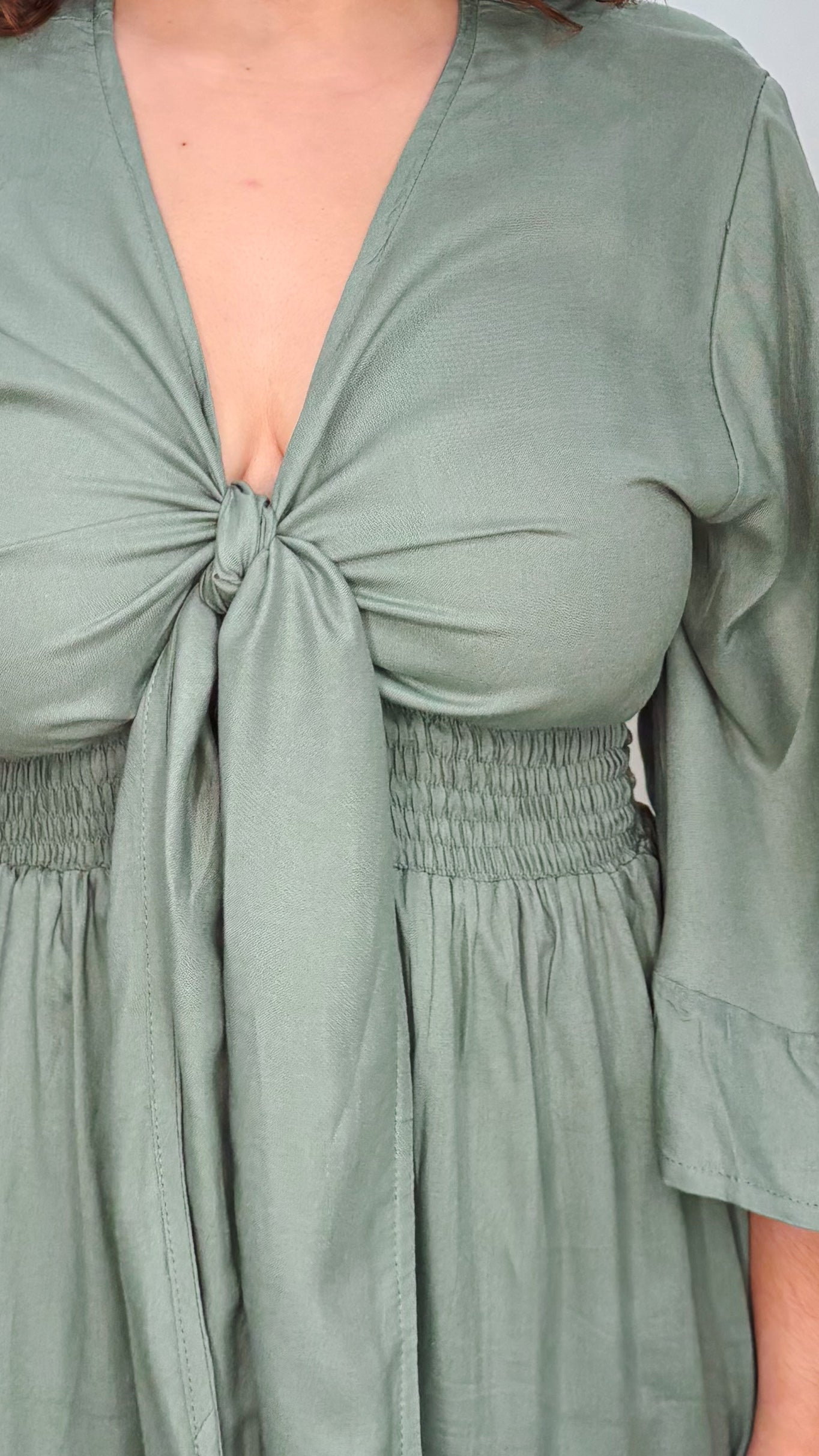 Nomad Short Dress-Sage Green