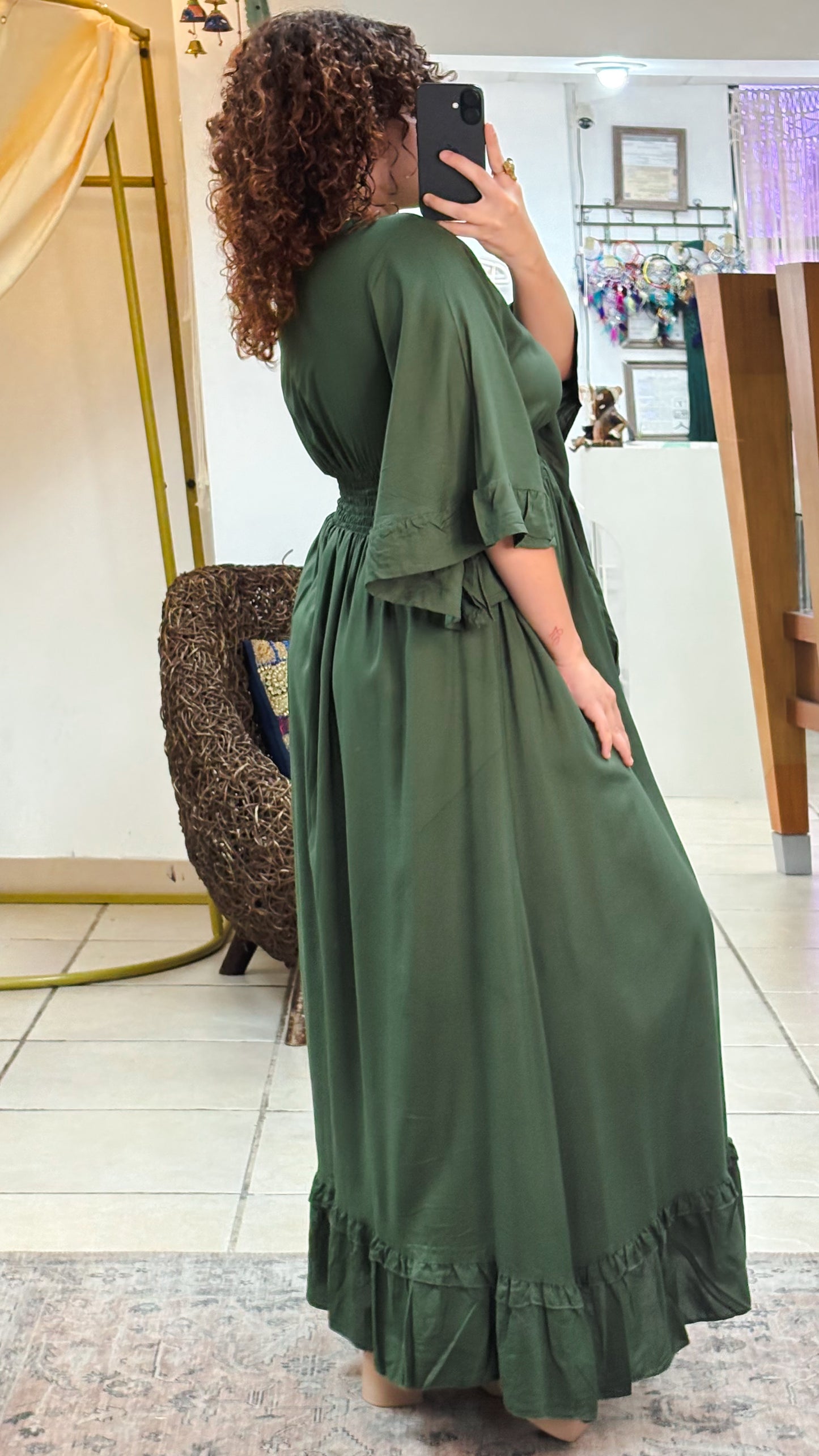 Nomad Maxi Dress-Olive