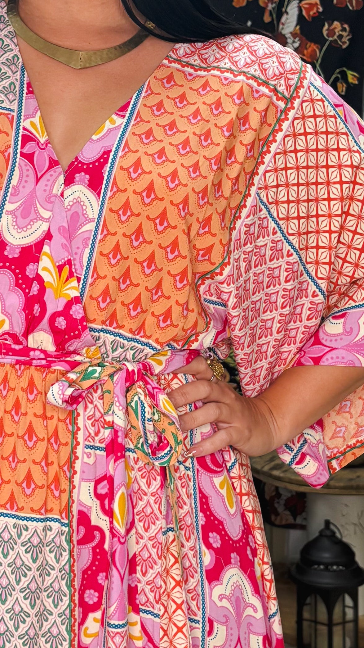 Delilah Maxi Dress-Fuchsia Pink