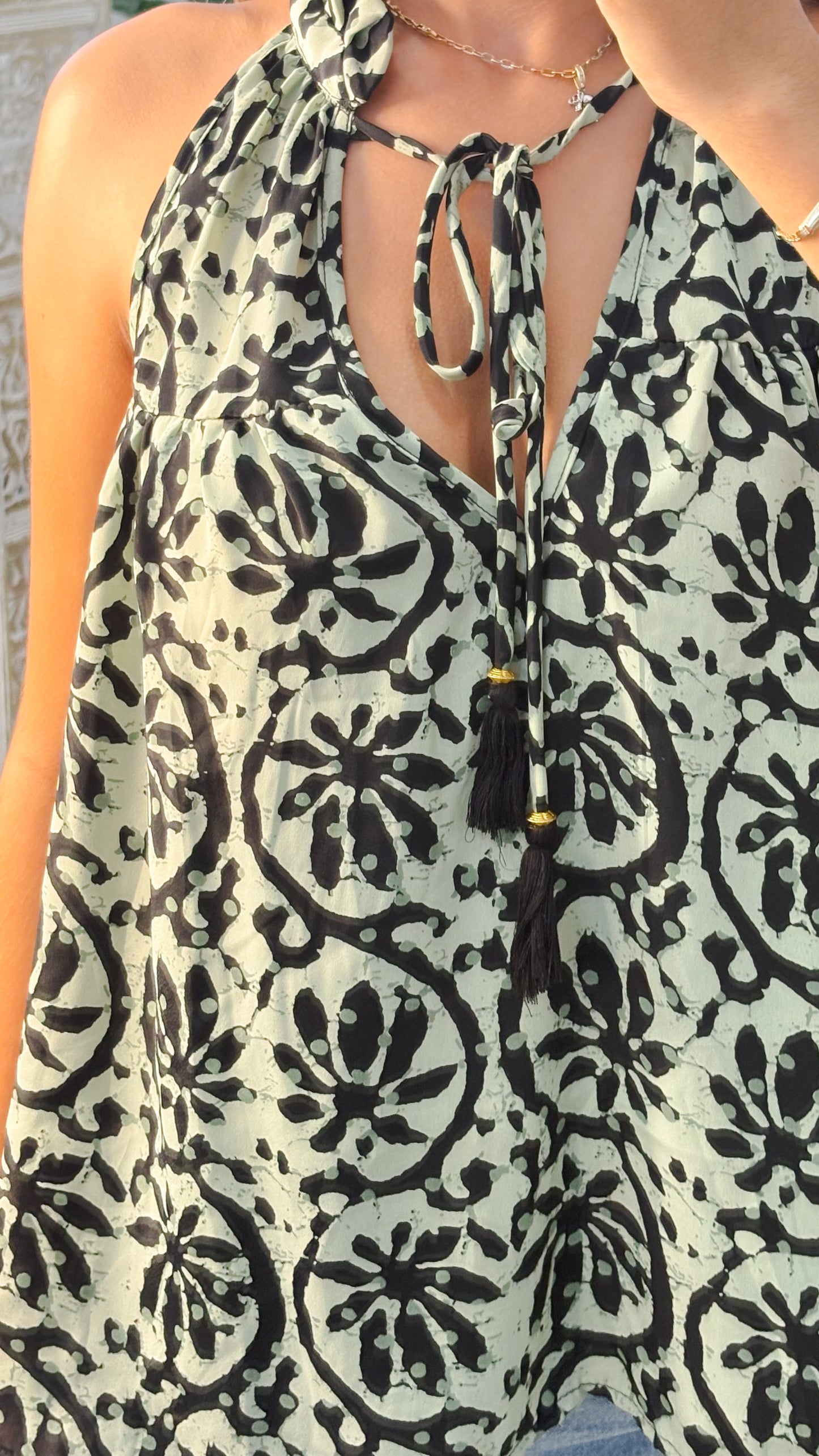Ruffle Neck Top