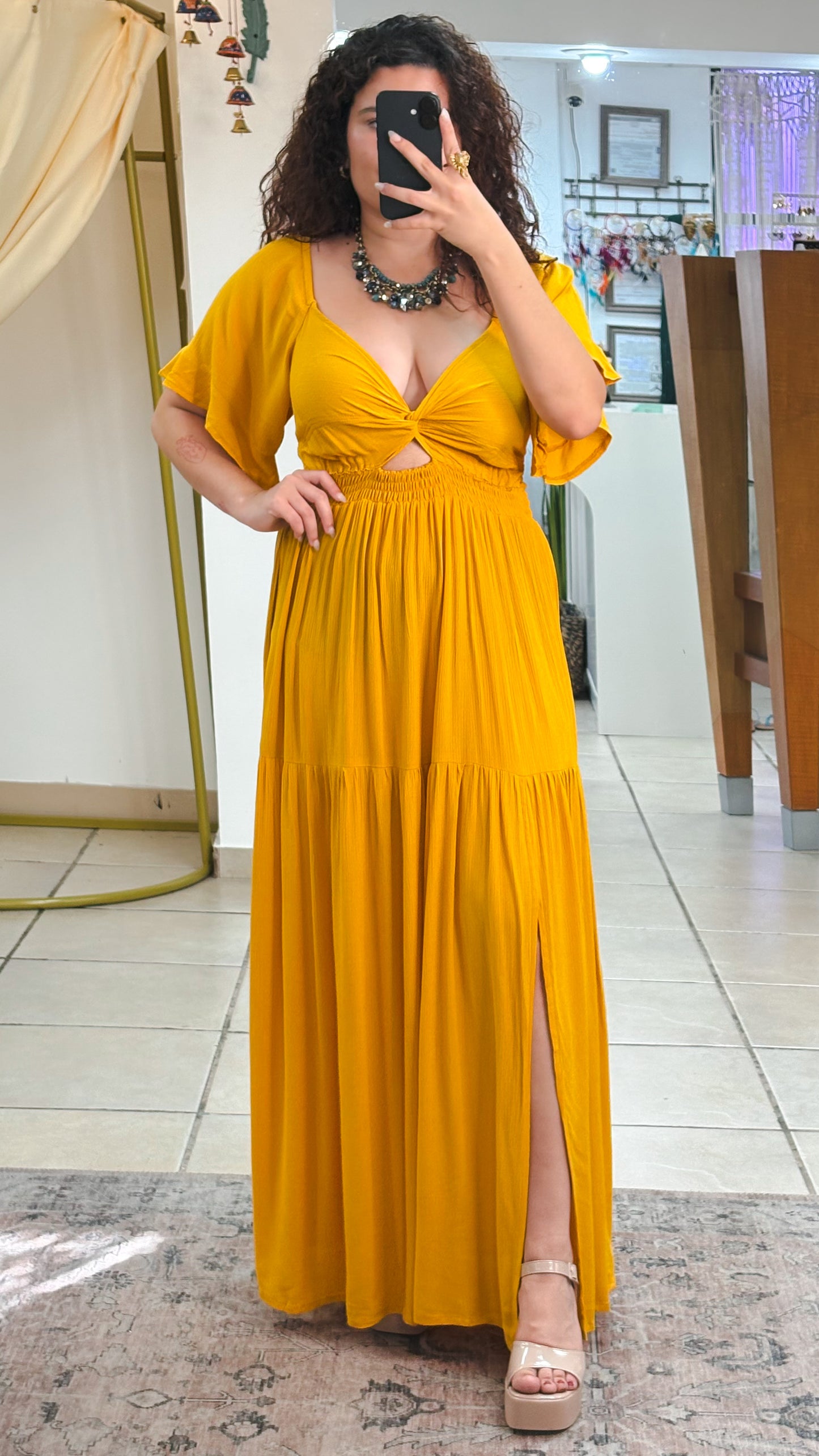 Bohemo Dress-Yellow