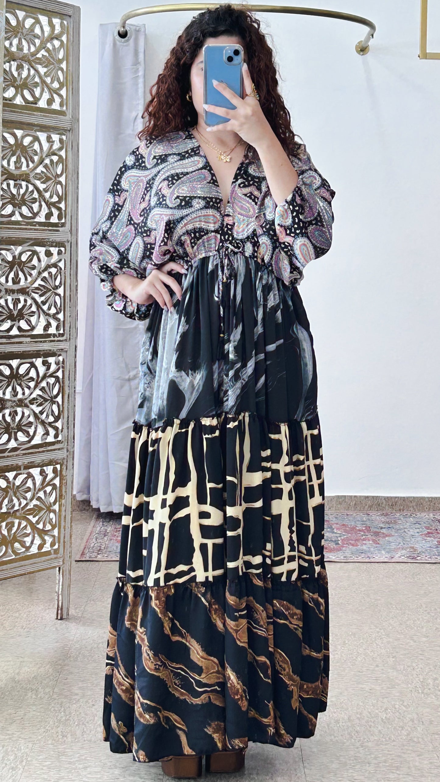 Nelly Patchwork Maxi Dress
