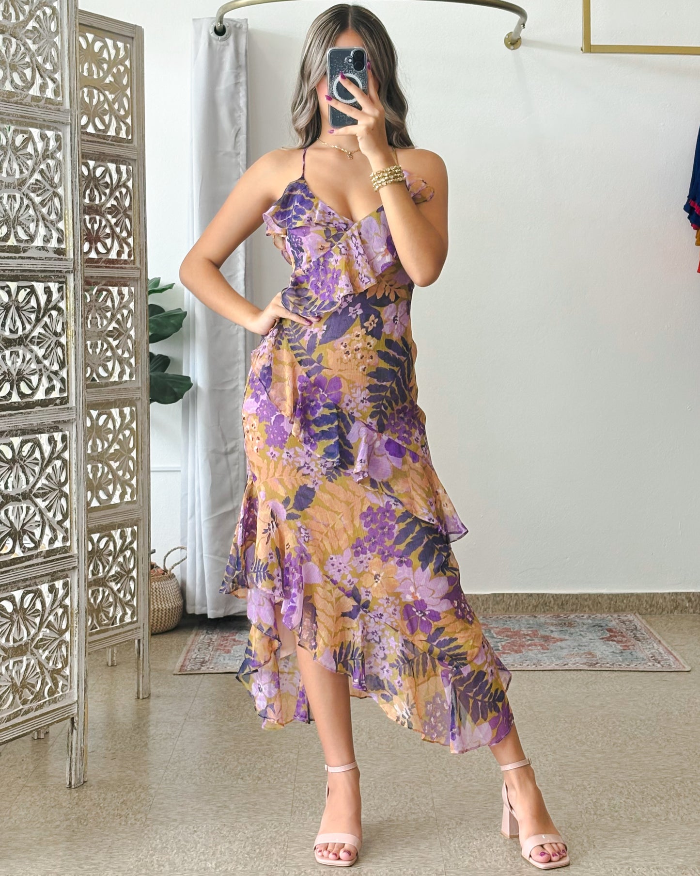 Dalia Asymmetrical Violet Dress