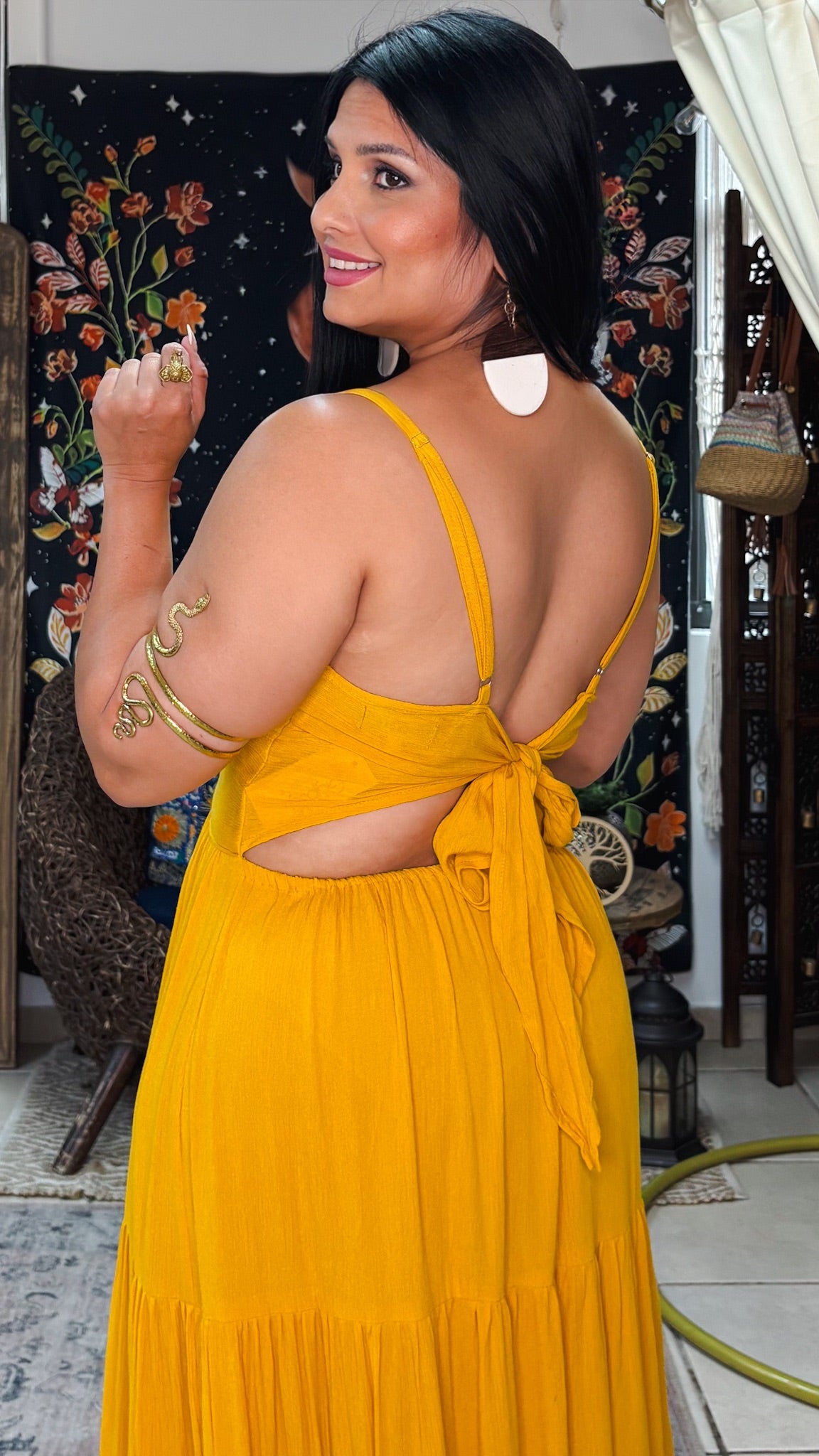 Zander Maxi Dress-Mustard