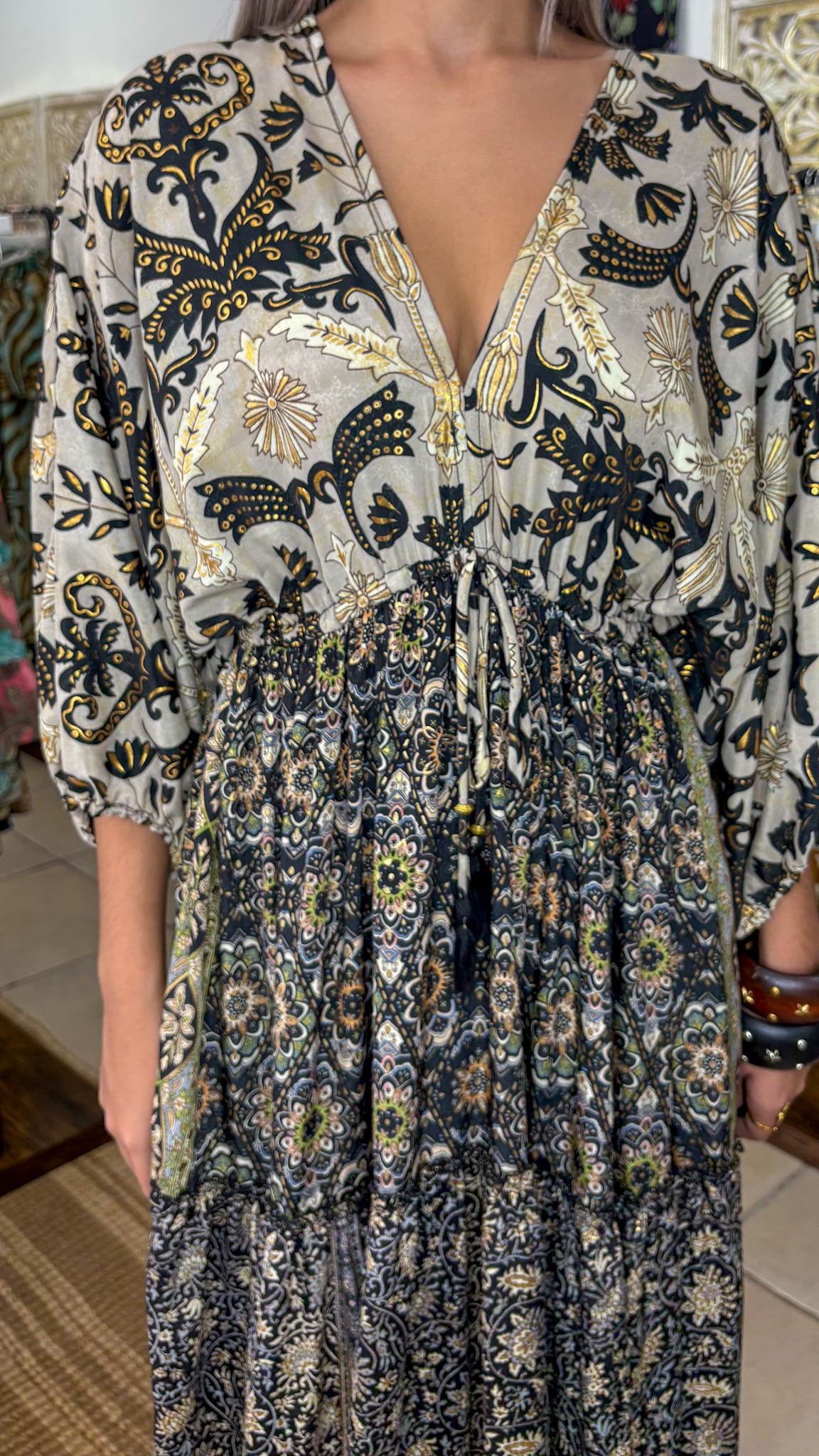 Nelly Patchwork Maxi Dress