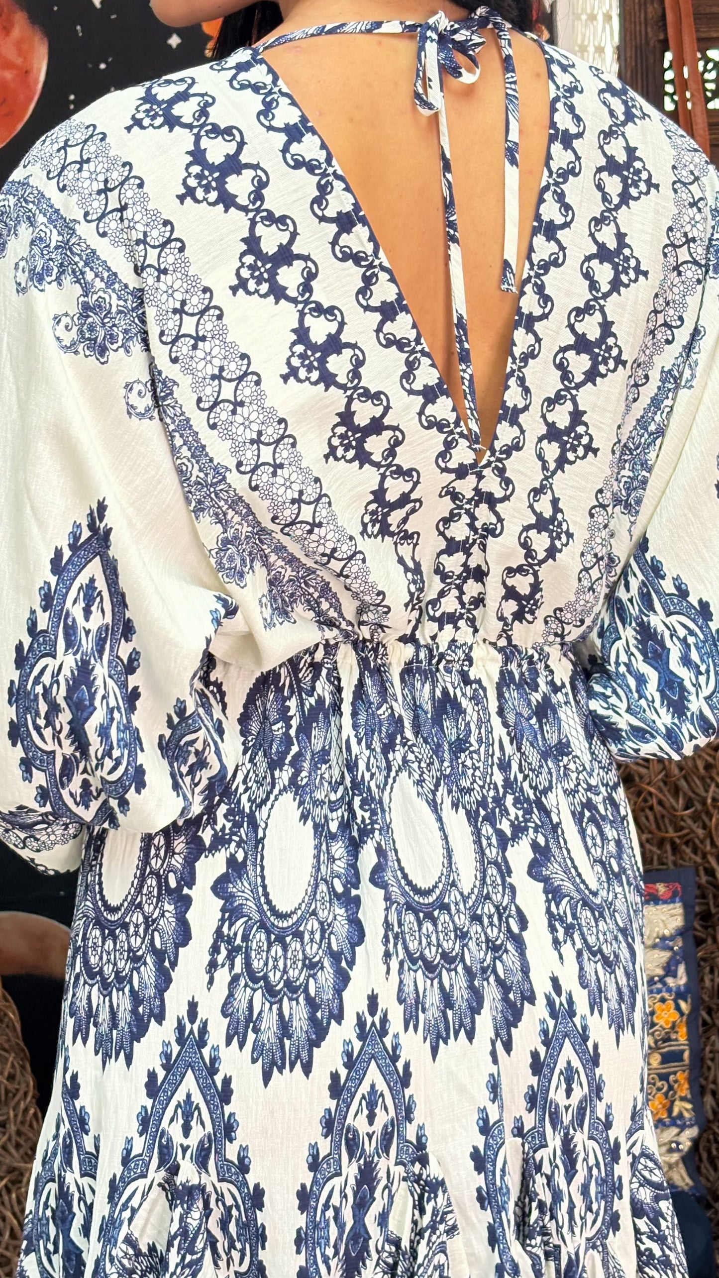 Nira Short Dress-Navy