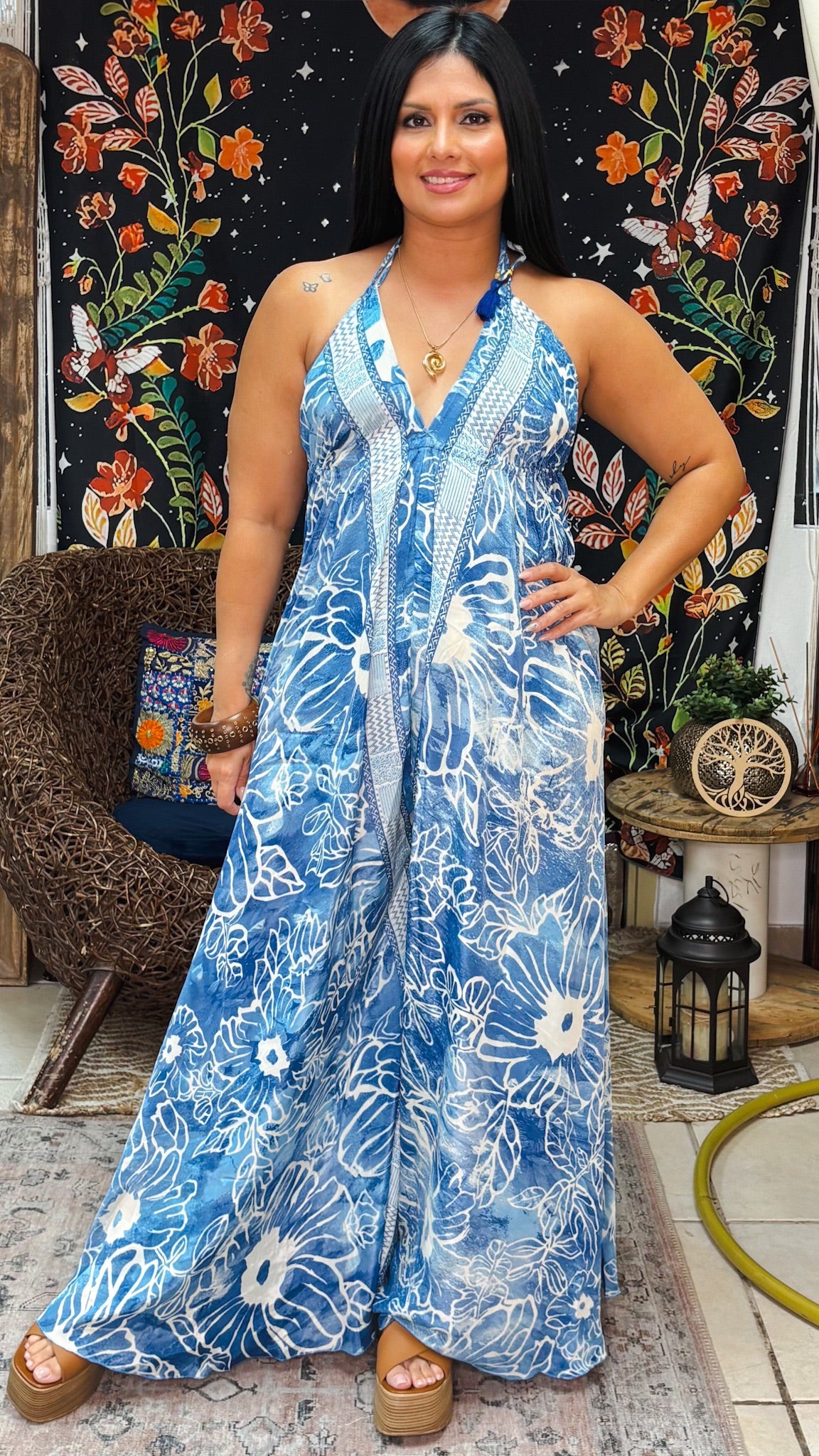 Boheme Whisper Jumpsuit-Blue